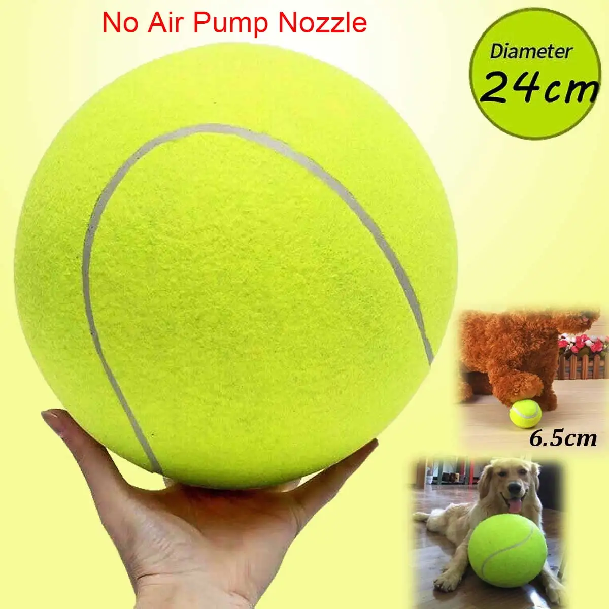 Wrvxzio 1 PC Large Pet Toy Ball. 9.5 Rubber Kelly Giant Tennis Ball. Durable Mega Jumbo Dog Play Supplies Fun Thrower Chucker Play Training.Pet Instincts Interact Fetch Balls