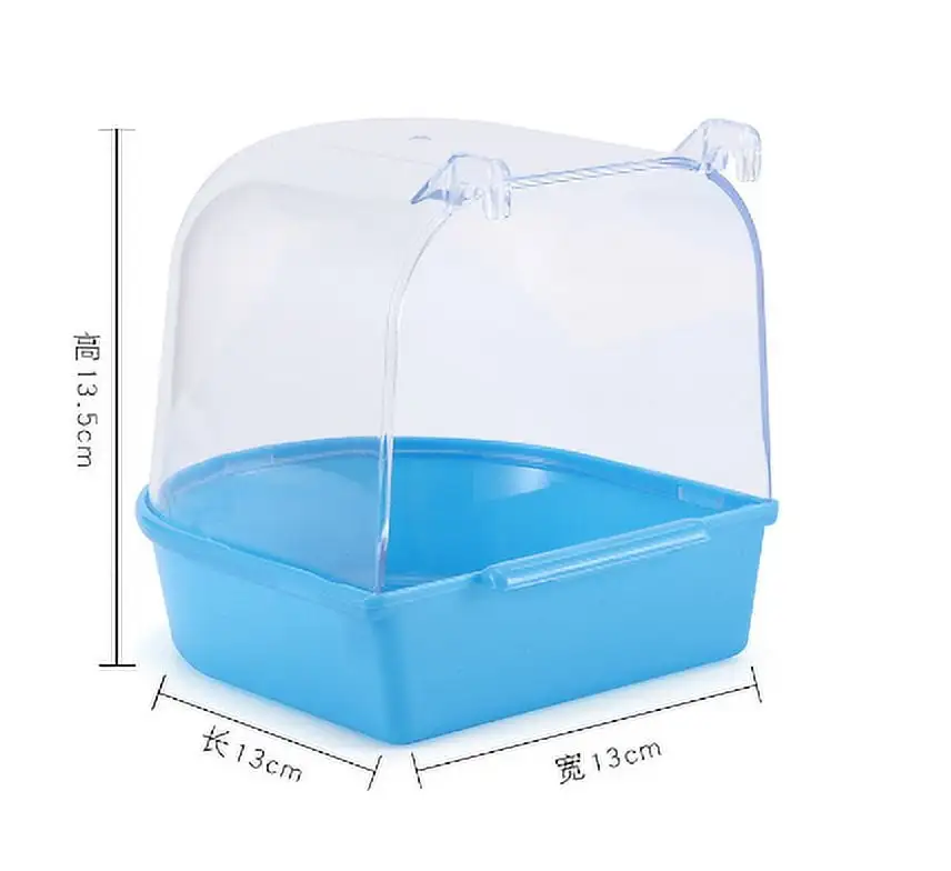 XCXyan Bird Feeders Transparent Bird Bath Box Bird Cage Accessory Supplies Bathing Bird Bathing Tub For Pet Small Birds