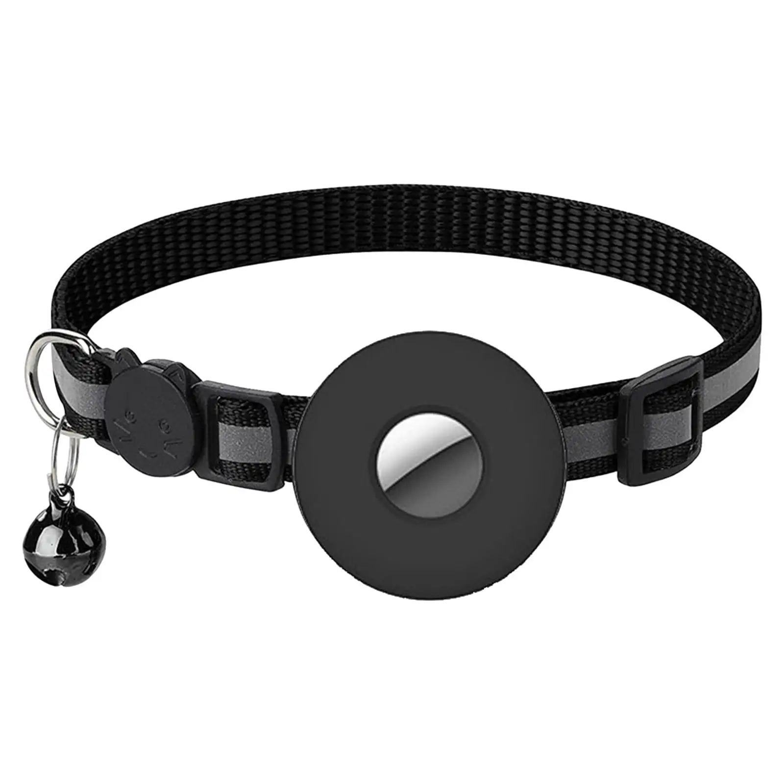 XEOVHV Cat Collar for Small Pets Puppy Dog. Small Collar with Air Tag Holder to Build GPS Pet Tracker. Soft Durable Reflective Nylon Strap Compatible with Airtag