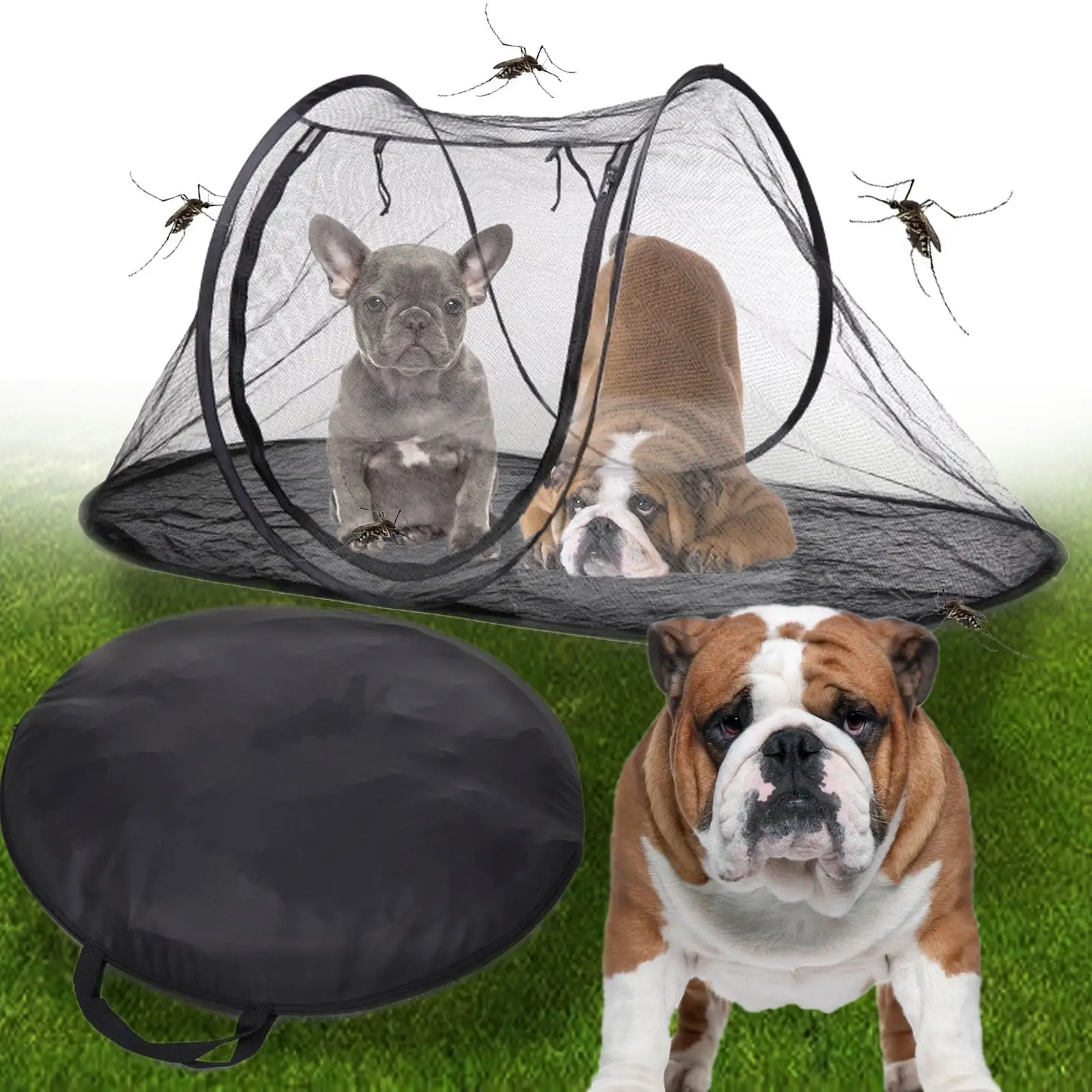 XOAIHY Foldable Storage Outdoor Pet Tent/Mosquito Net. Can Accommodate Portable Outdoor Pet Mosquito Net/Tent. Dog Travel Outdoor Pet Cage. Garden Camping Travel Pet