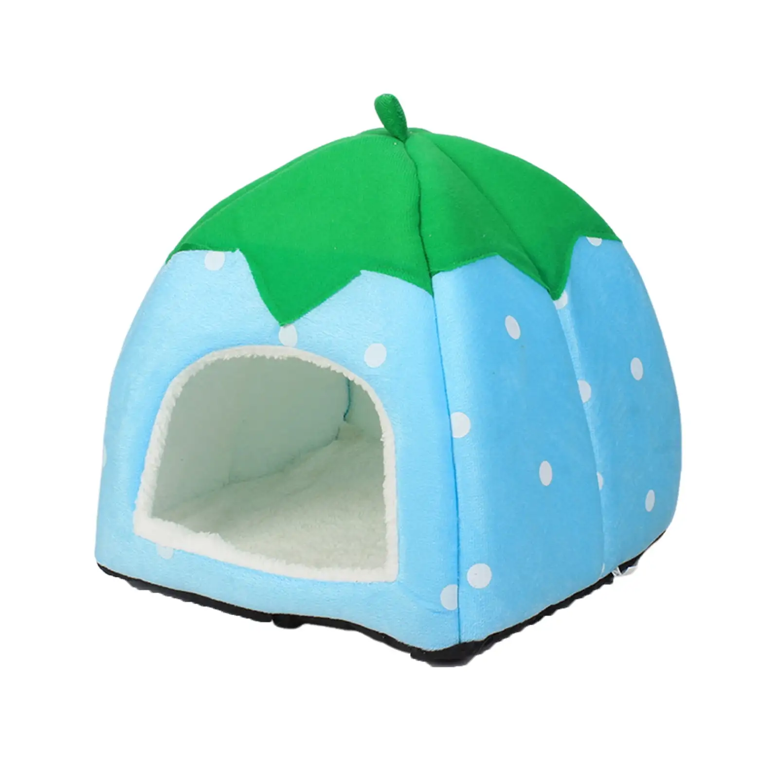 Xinhuadsh Strawberry Hamster House Guinea Pig Hideout Small Animal Bed Dwarf Rabbit Chinchilla Hedgehog Ferret Hideaway Hide Hut Cage Accessories for Autumn Winter