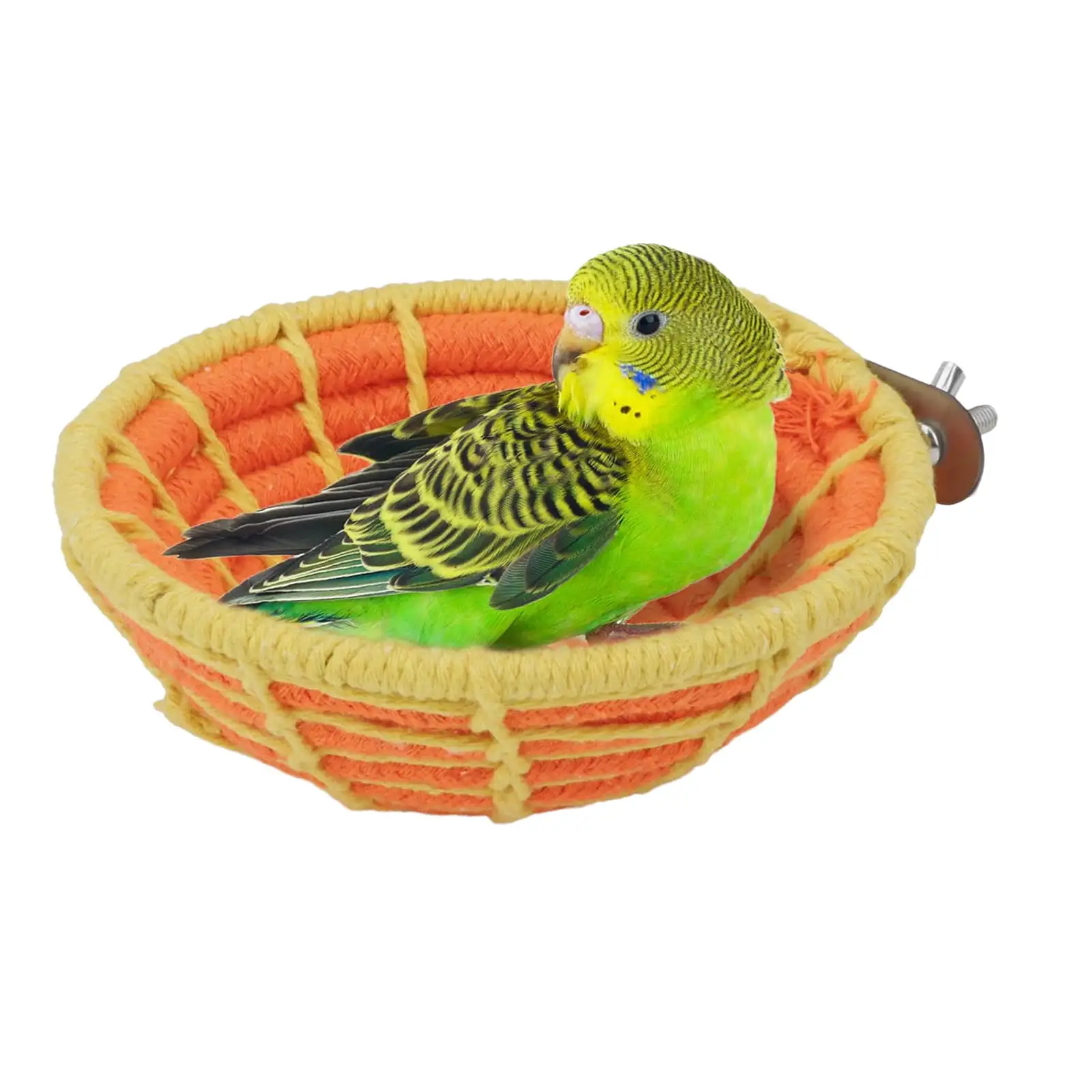 YHAIOGS Handmade Coton Rope Bird Breeding Nest Bird Nest Cage For Small Parrots Budgie Conure Lovebird