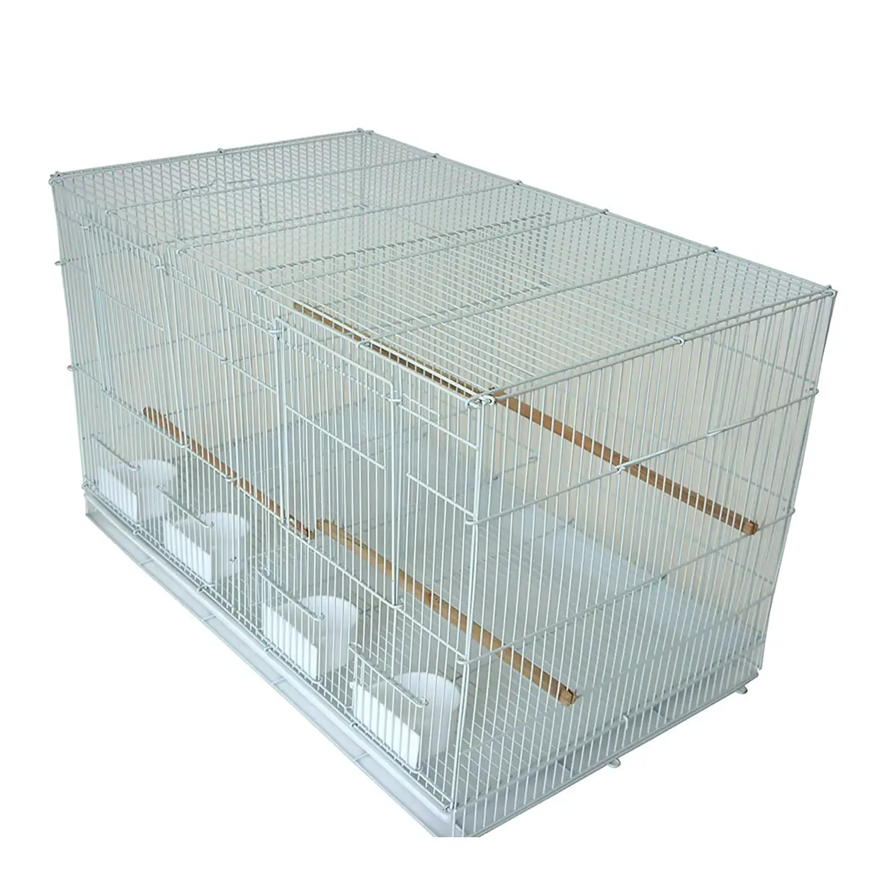 Yml 1 By 2 Bar Spacing Small Breeding Cages With Divider. White