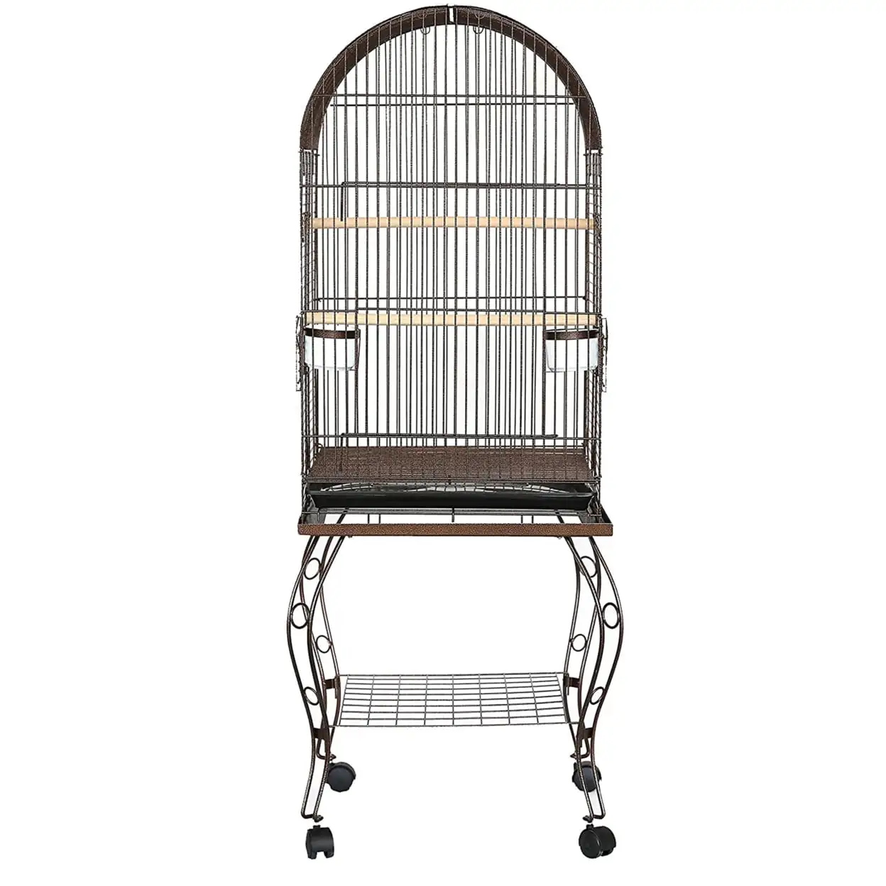 YML 20 Dometop Parrot Cage With Stand - Antique Copper