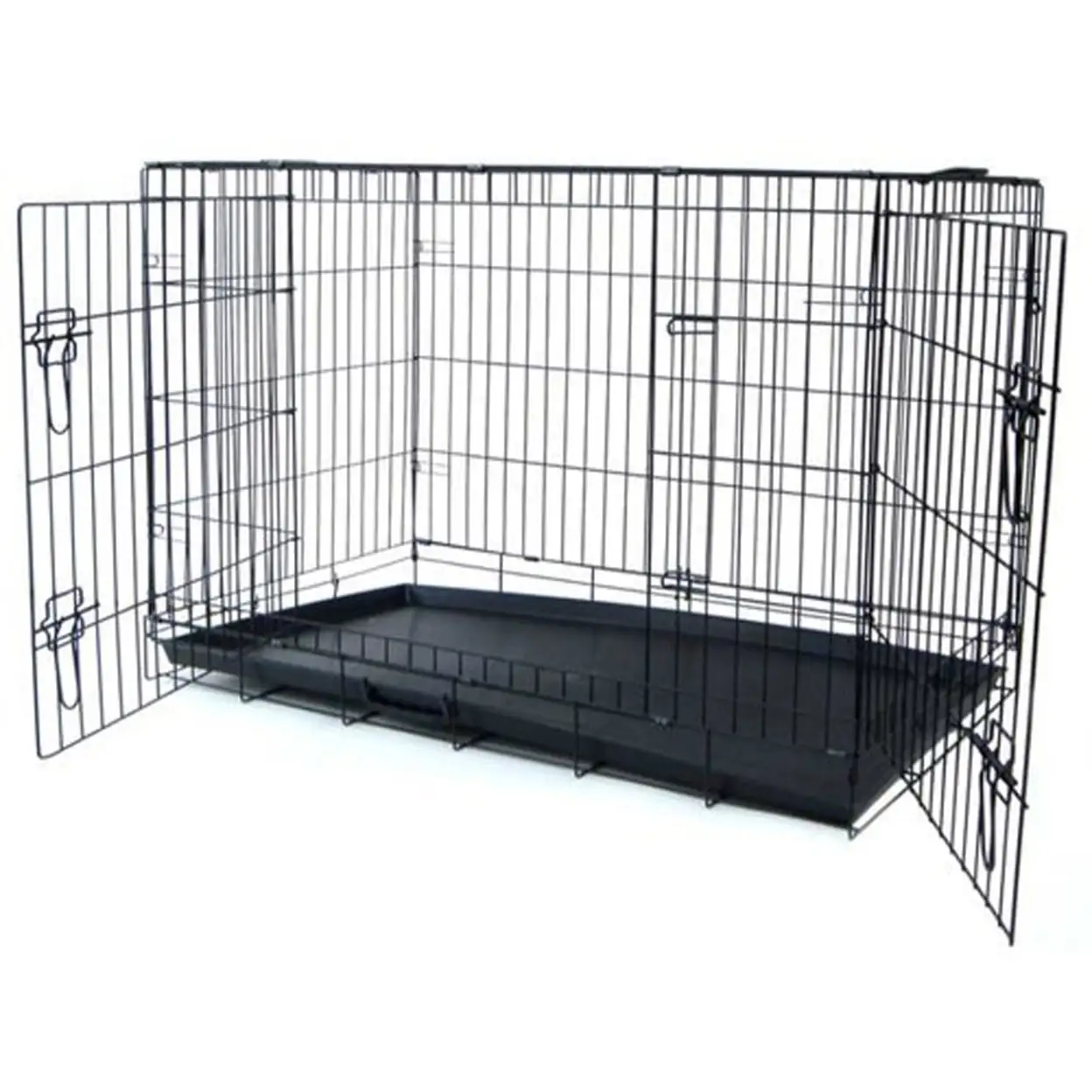 YML 24 Foldable Heavy Duty 2 Door Dog Crate