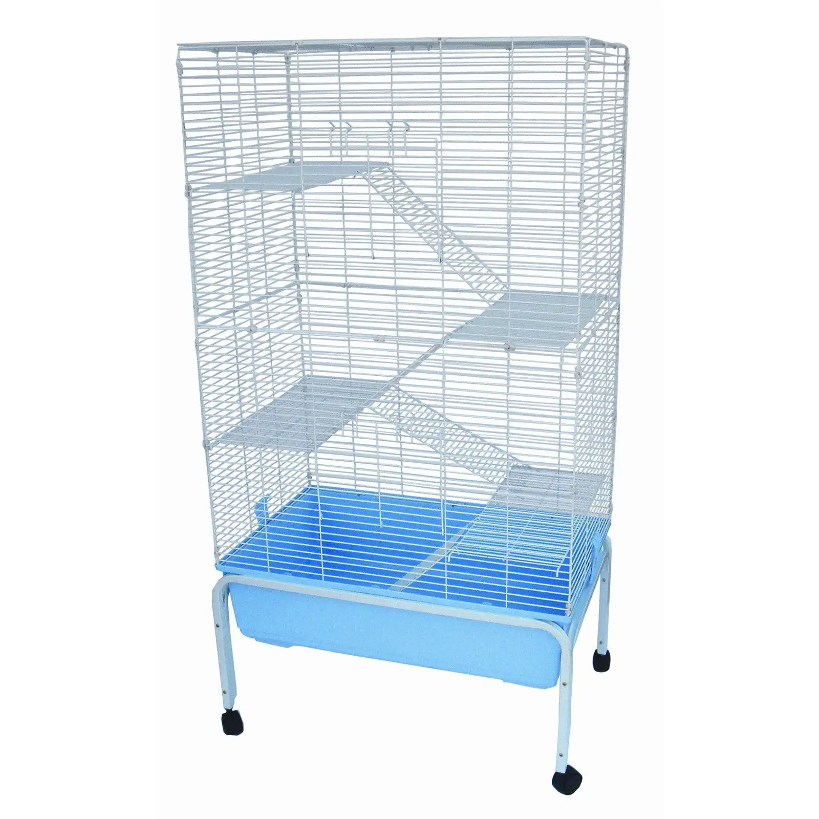 YML ASA3220F5_STD 5 Levels Indoor Animal Cage Cat Ferret with Stand. Blue