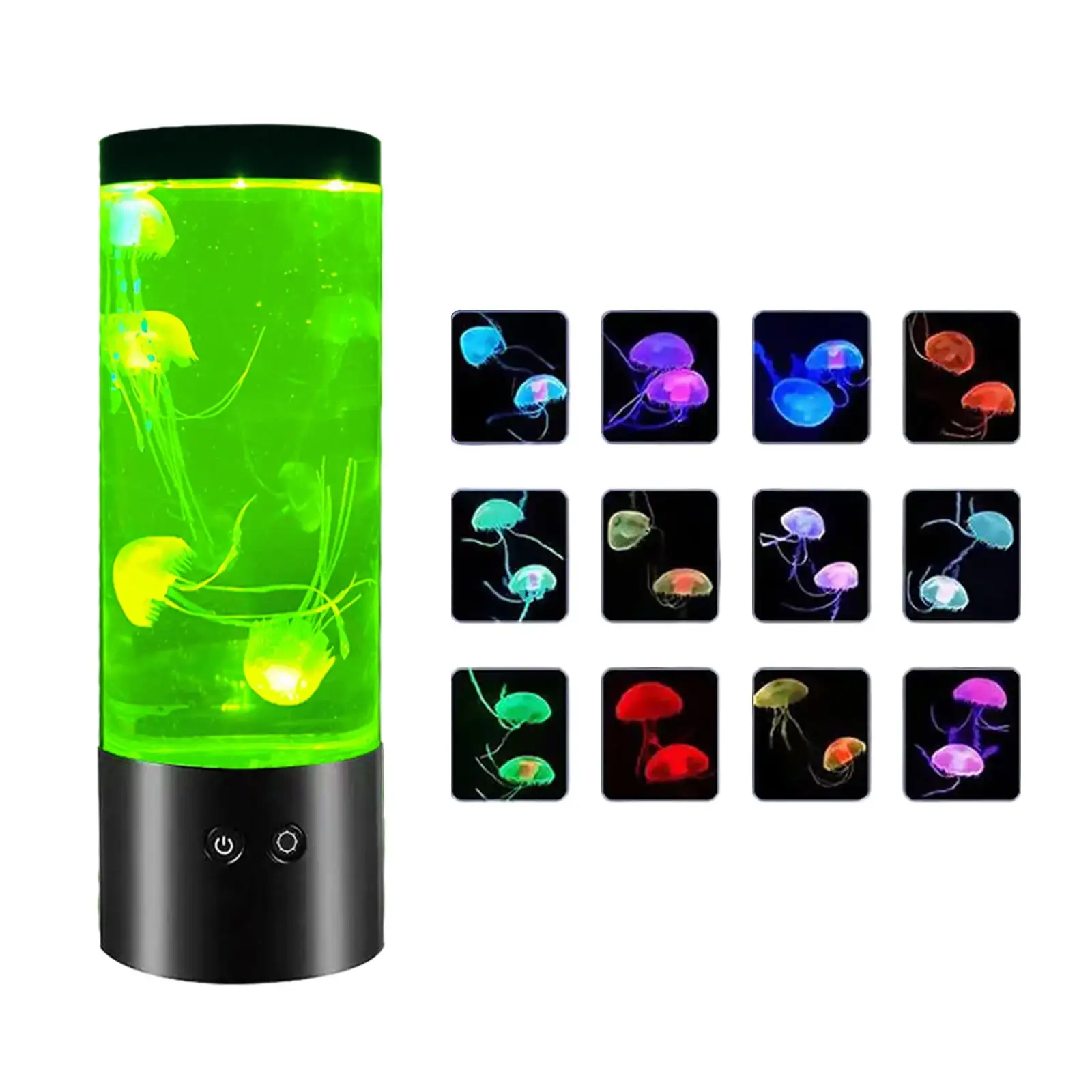 YOLOKE Electric Jellyfish Tank Aquarium - LED Color Changing Mood Lamp for Home Decoration and Night-Lights - Perfect Gift