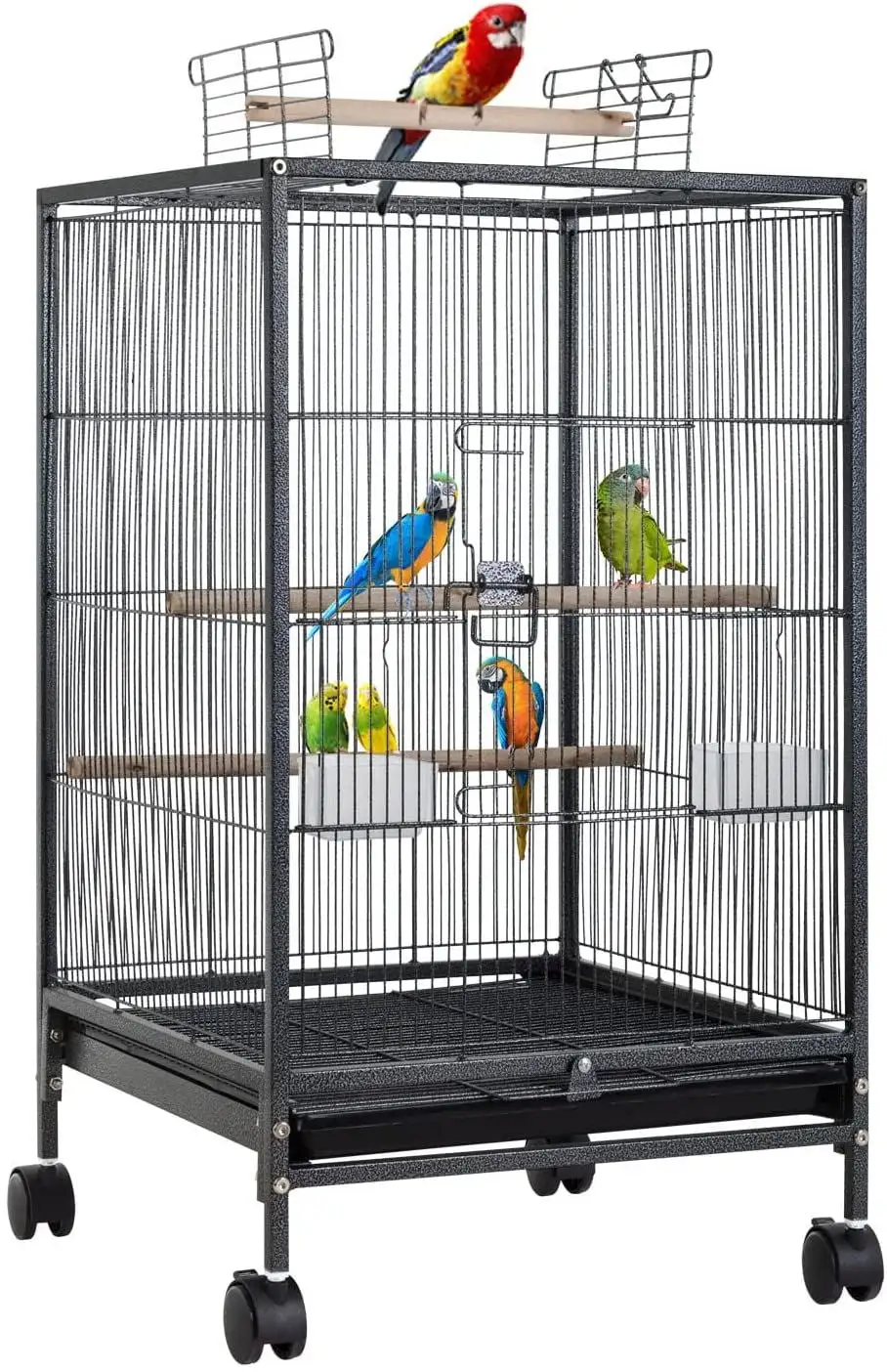 YRLLENSDAN Large Bird Cage for Parakeets. Heavy Duty 35 inch Height Bird Cages with Stand for Cocktails Parakeet Parrot Cage Birdcage for Parrots Conure Lovebird Cockatiel