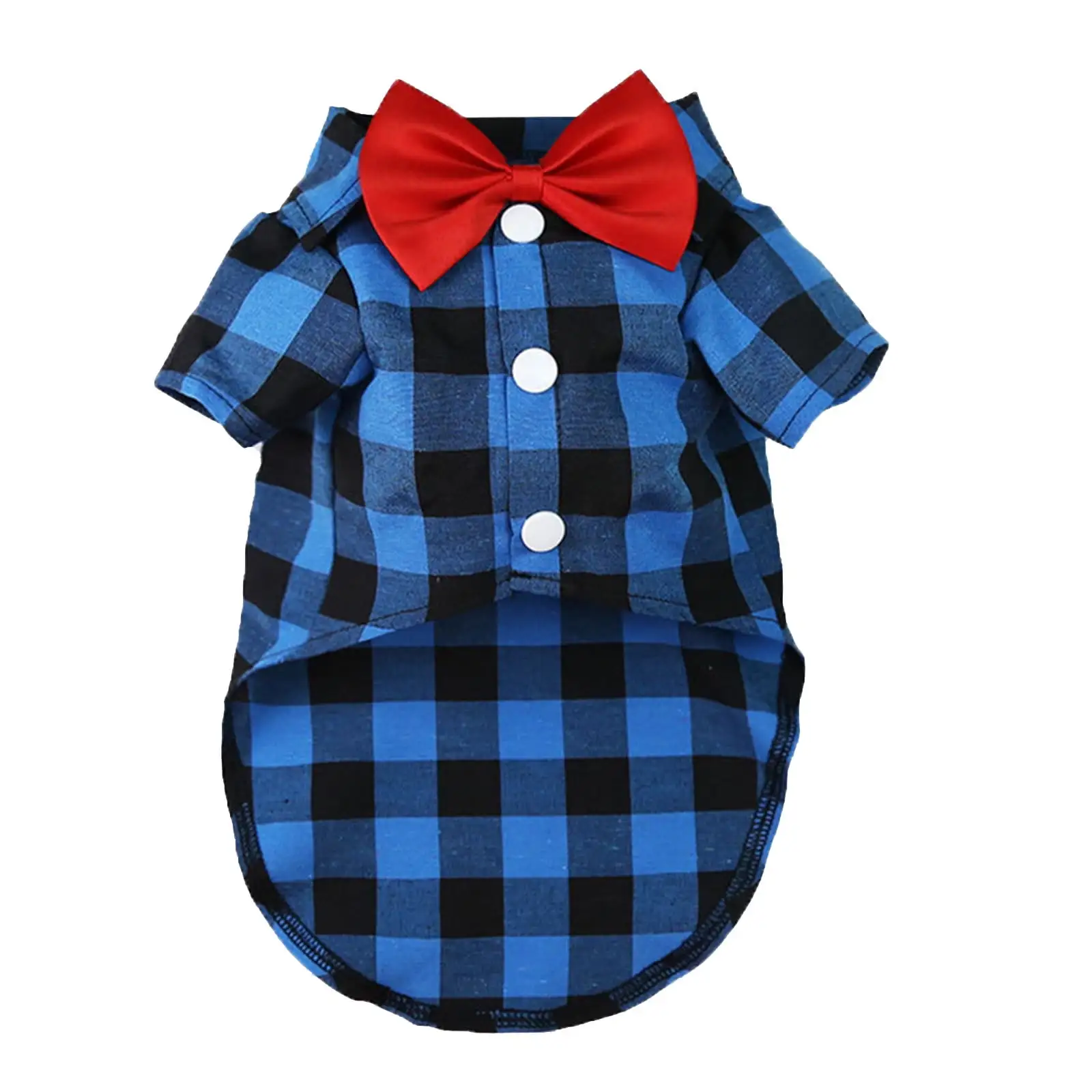 YUEHAO Dog Skirts for Small Dogs Girl Dog Plaid Shirt Suit Wedding Dress Pet Clothes Spring. Summer and Autumn Pet Supplies for Dogs (Blue. XXXL)