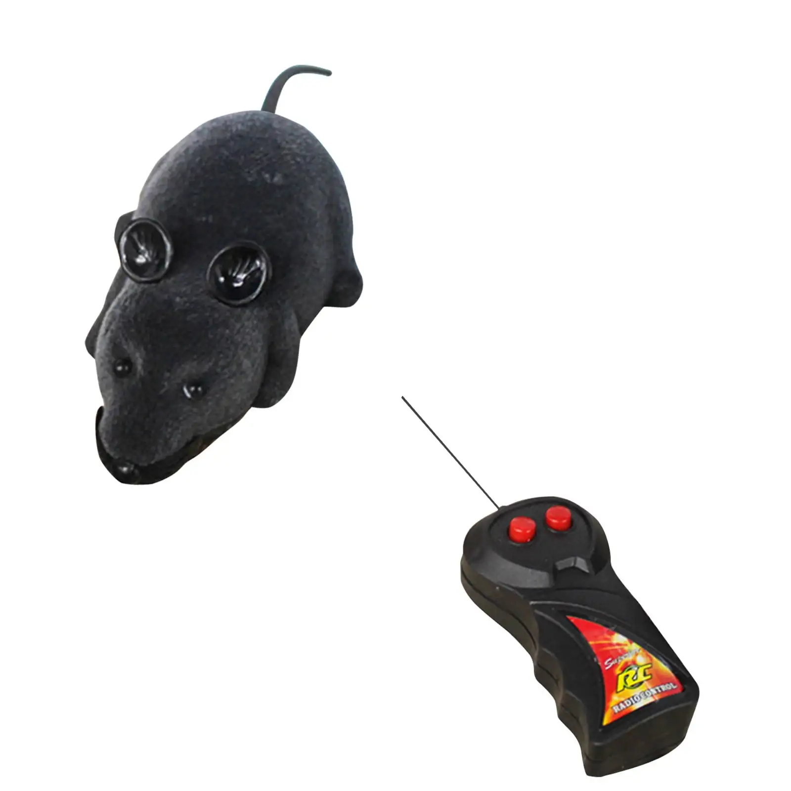 YUEHAO Pet Supplies Electric Mouse Remote Control Pet toy Mouse Shape Funny Cat Toy Black