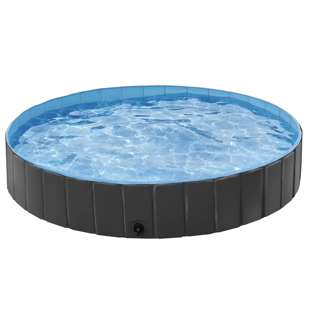 Yaheetech Foldable Pet Pool Dogs Swimming Pool Wash Tub for Dogs/Cats. Black. Large-XXXL. 71''