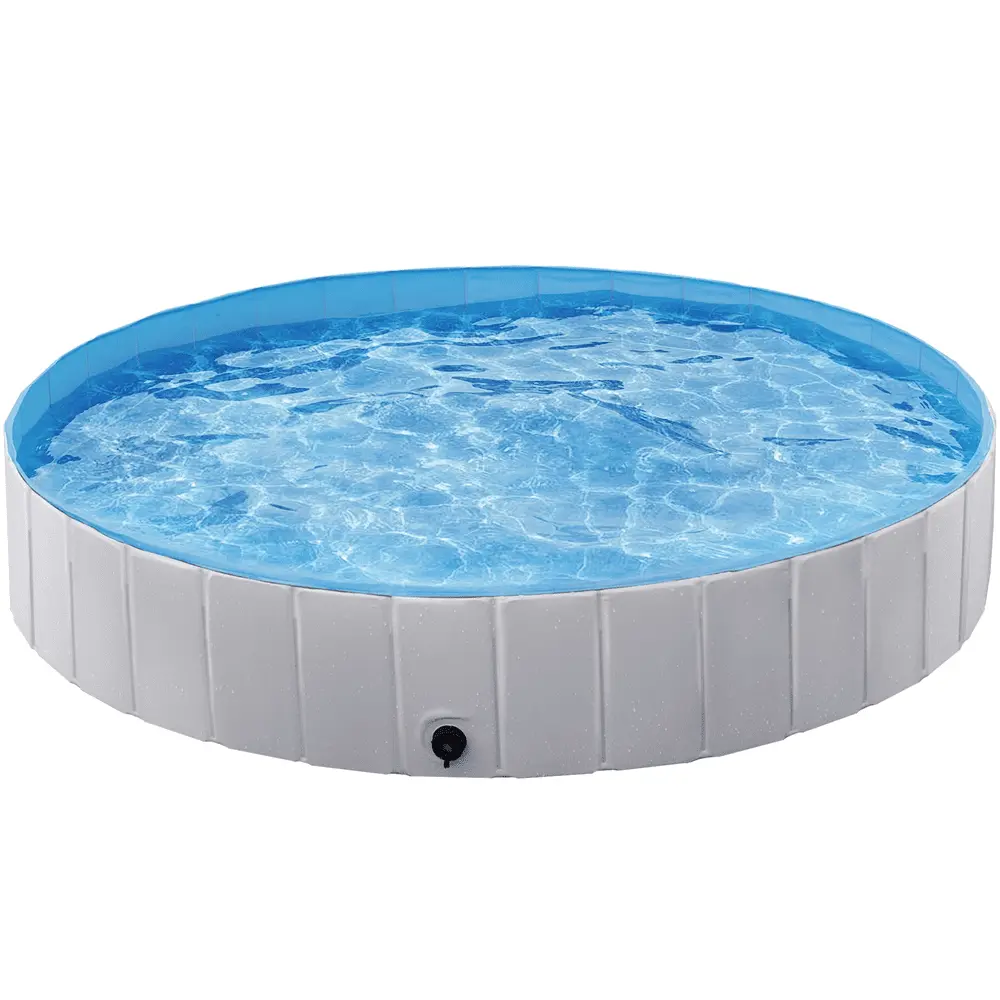 Yaheetech Foldable Pet Pool Dogs Swimming Pool Wash Tub for Dogs/Cats. Gray. Large-XXXL. 71''