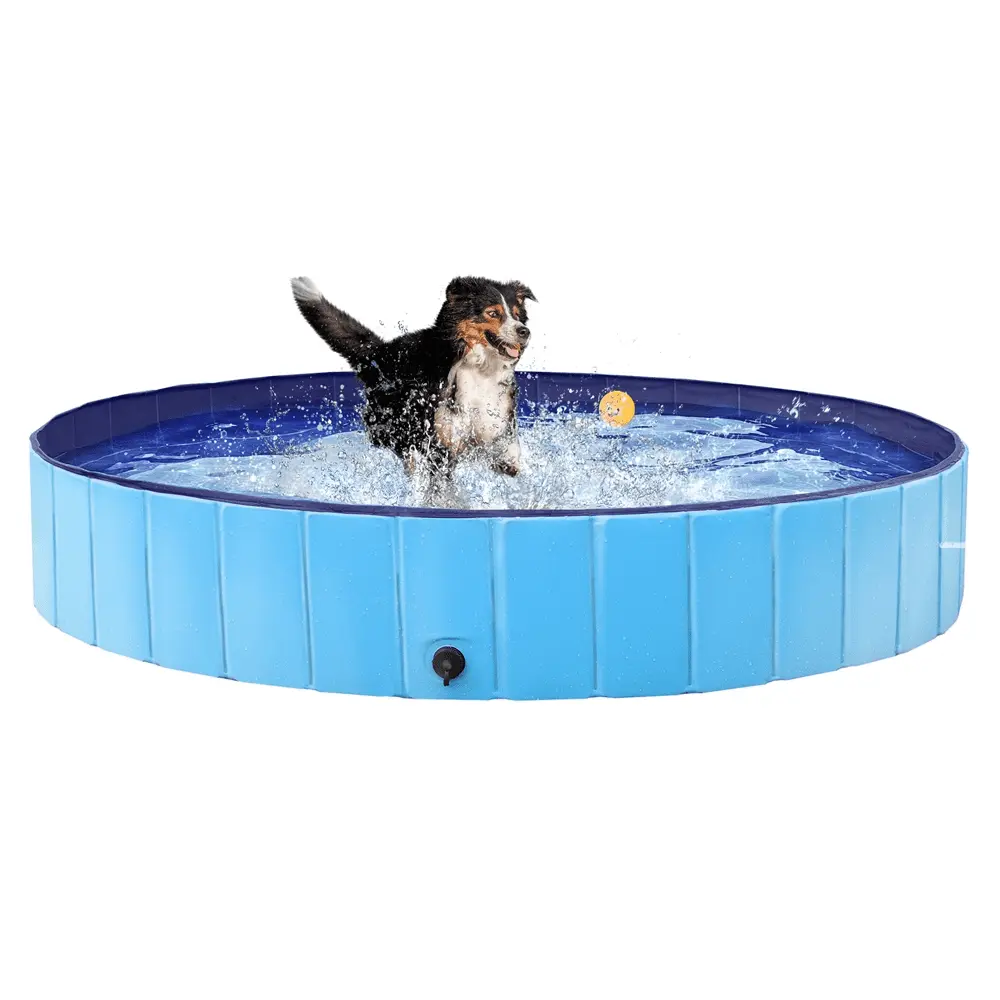 Yaheetech PVC Portable Pet Swimming Pool. Blue. 71''