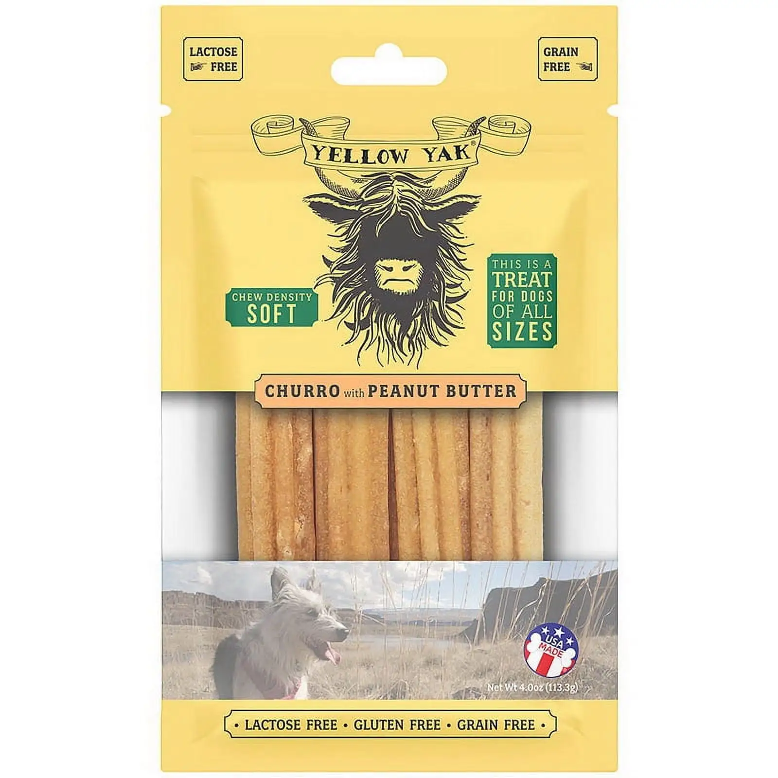 Yellow Yak Peanut Butter Churro Chews 4 oz.