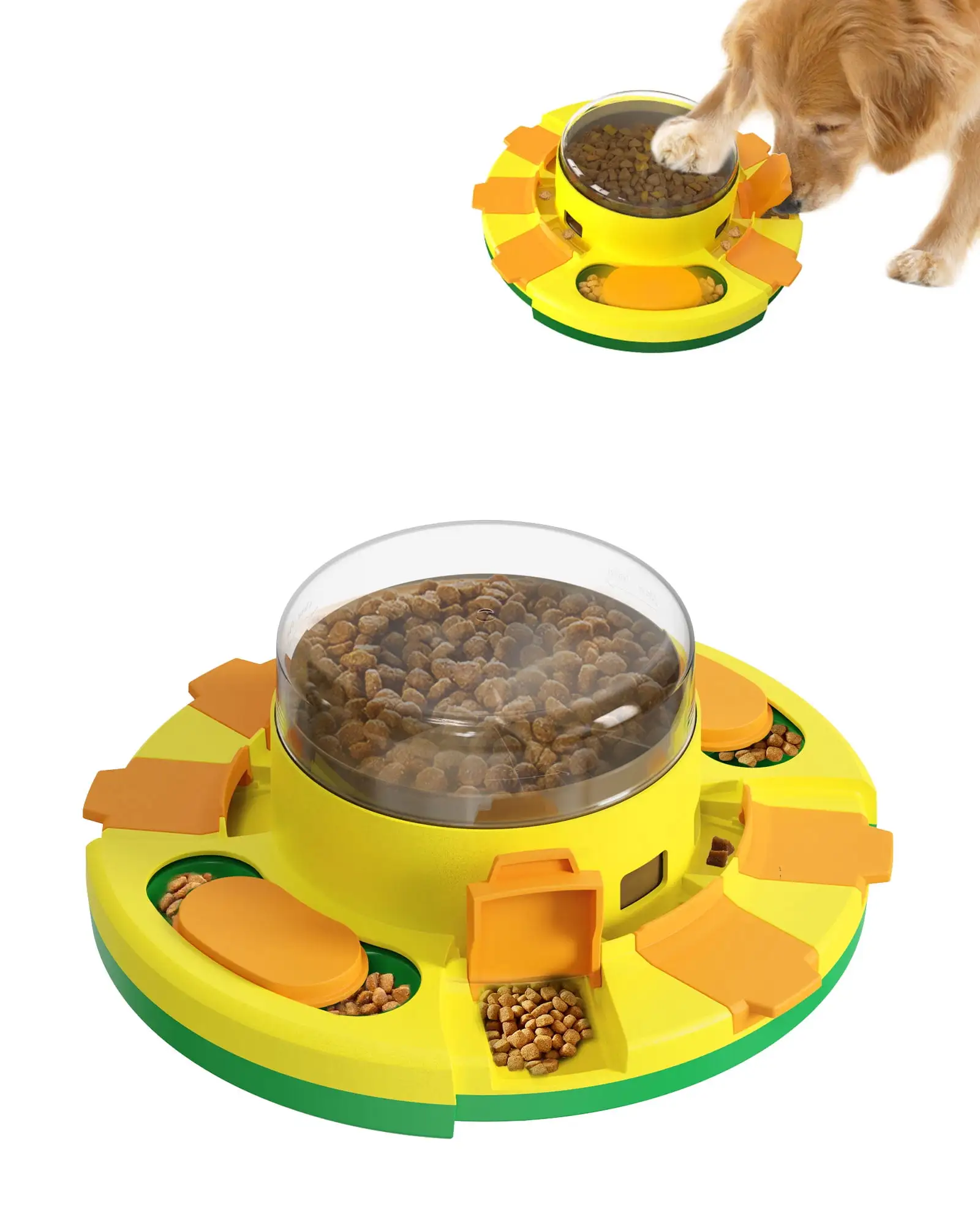 Yikeyo Interactive Puzzle Toy for Dogs Enrichment Pet Slow Feeder Dispenser for Dry Food and Treat Dispenser (All Breed Sizes)