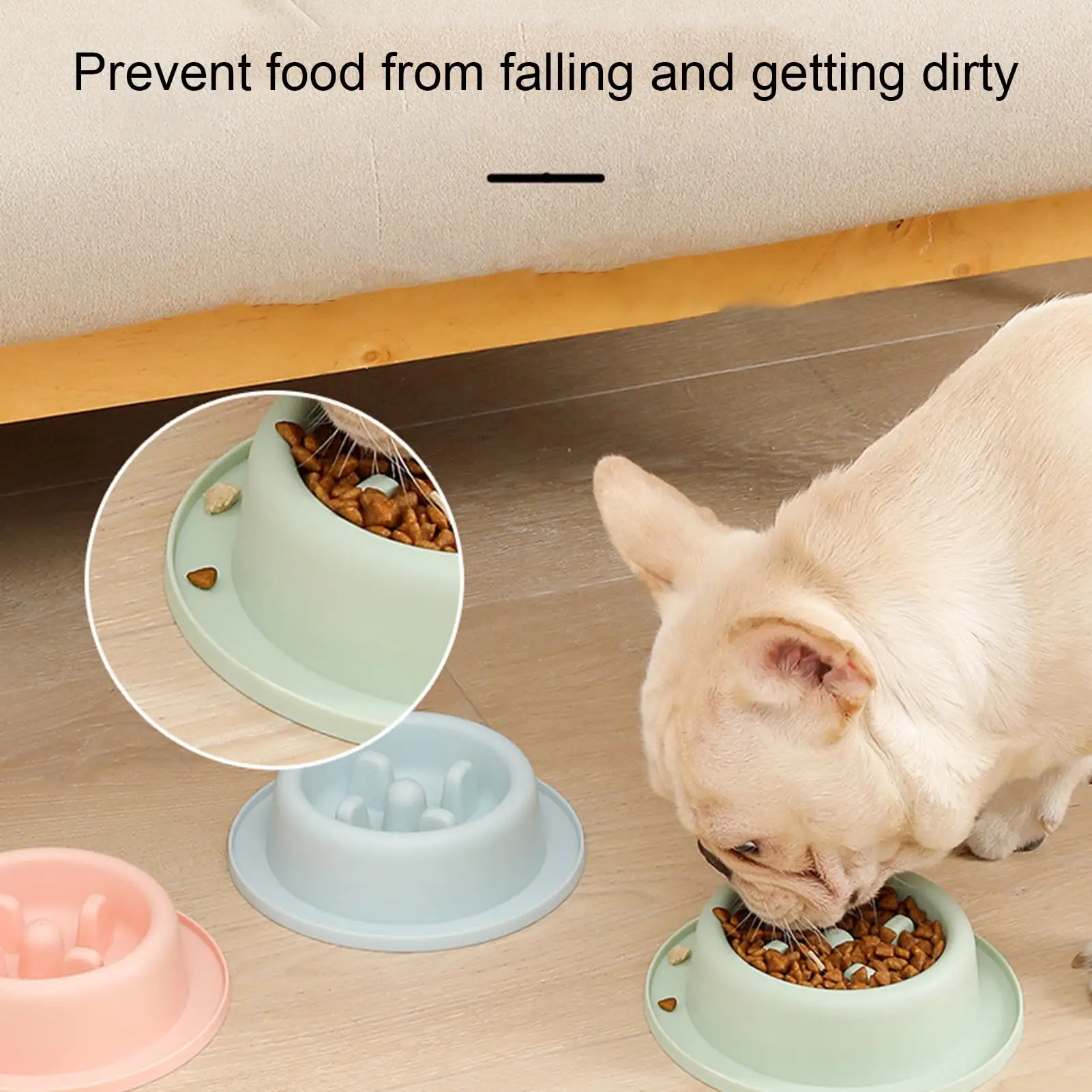 Yirtree Pet Feeding Bowl Non-Slip Easy to Clean Safe Anti-Choking Cat Dog Slow Food Feeder Bowl Pet Supplies