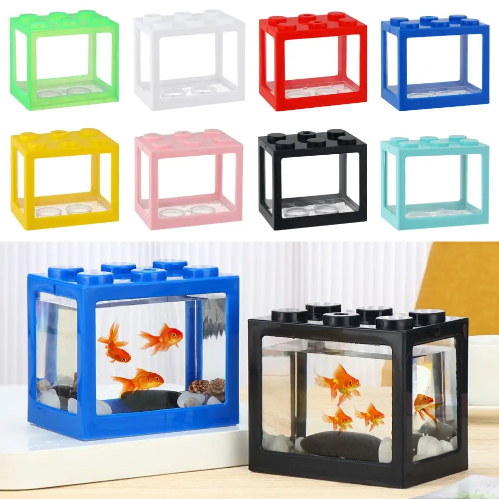 Yirtree Small Fish Tank. Mini Fish Tank Stackable Cube Tank . Ant Feeding Case Mini Reptile Row Box