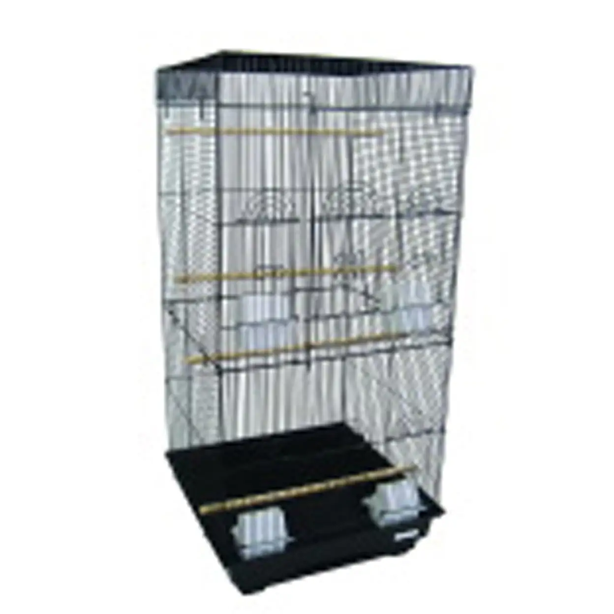 Yml 6924 3 By 8 Bar Spacing Tall Squaretop Small Bird Cage - 18X18 In Black