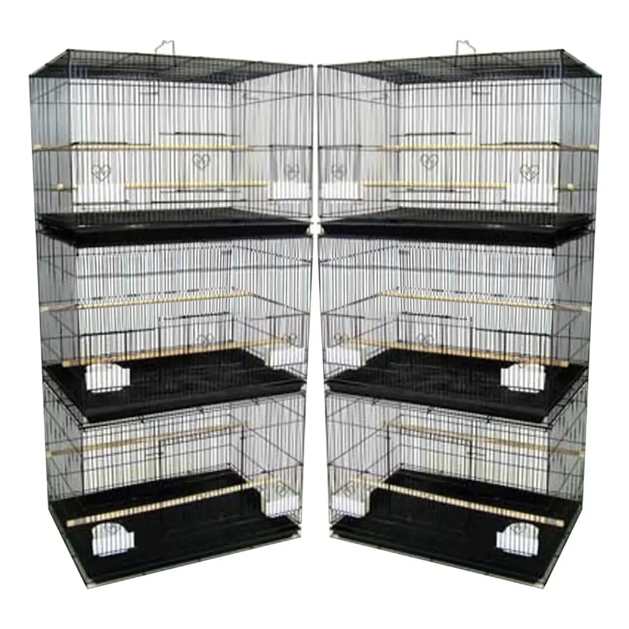 Ymlgroup Lot of 6 Small Breeding Cages. Black