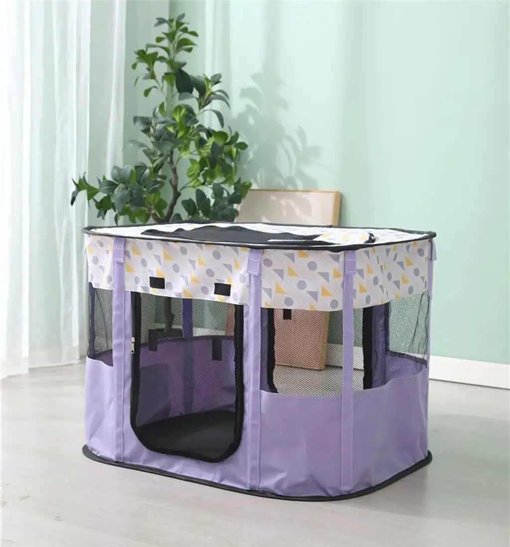 ZBH Dog Playpen.Pet Playpen.Foldable Dog Cat Playpens.Portable Exercise Kennel Tent Crate. Indoor Outdoor Travel Camping Use for Small Animals+Free Carrying Case