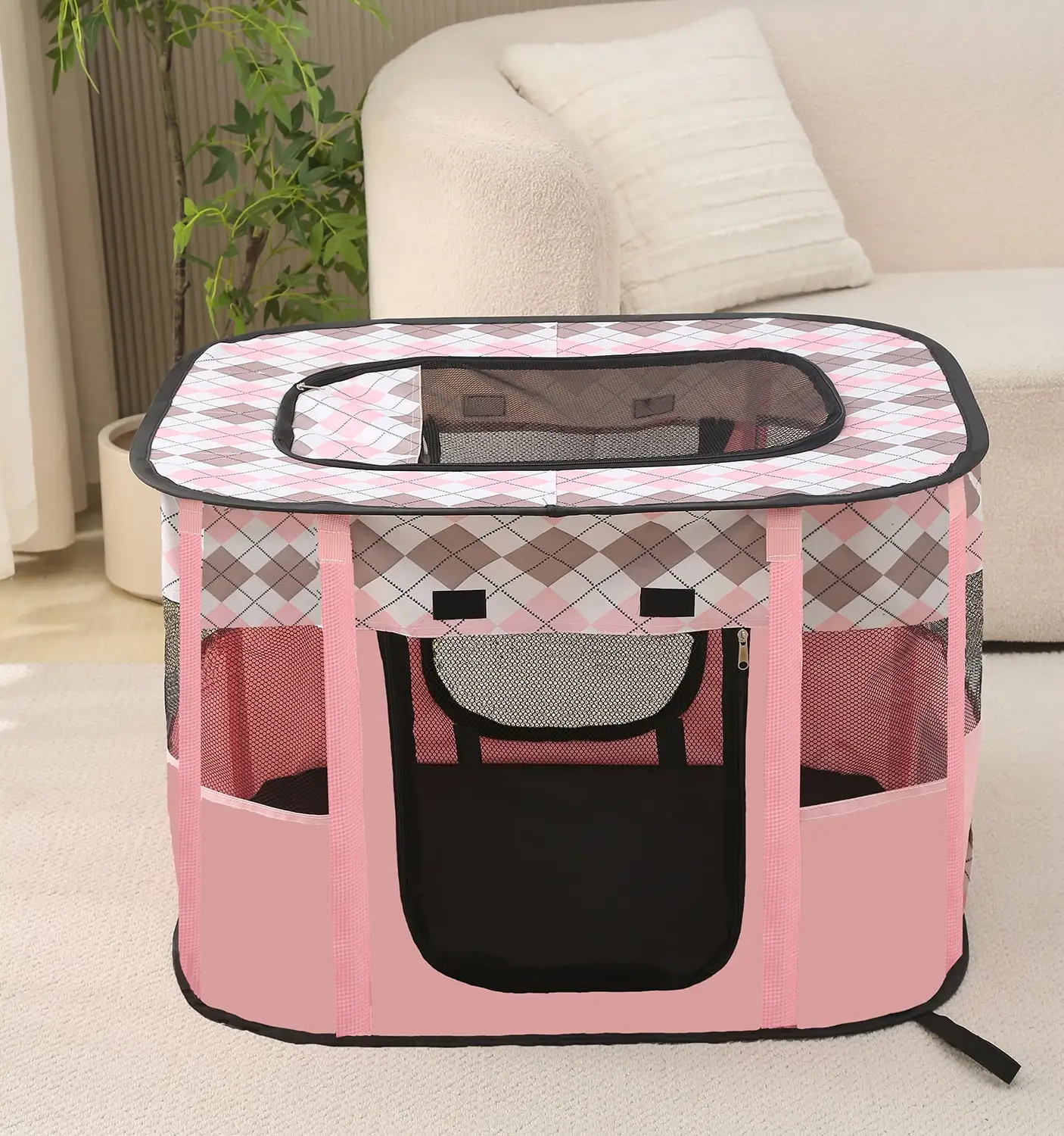 ZBH Folding Dog/Cat Crate. Indoor & Outdoor Pet Home. Multiple Sizes and Colors Available