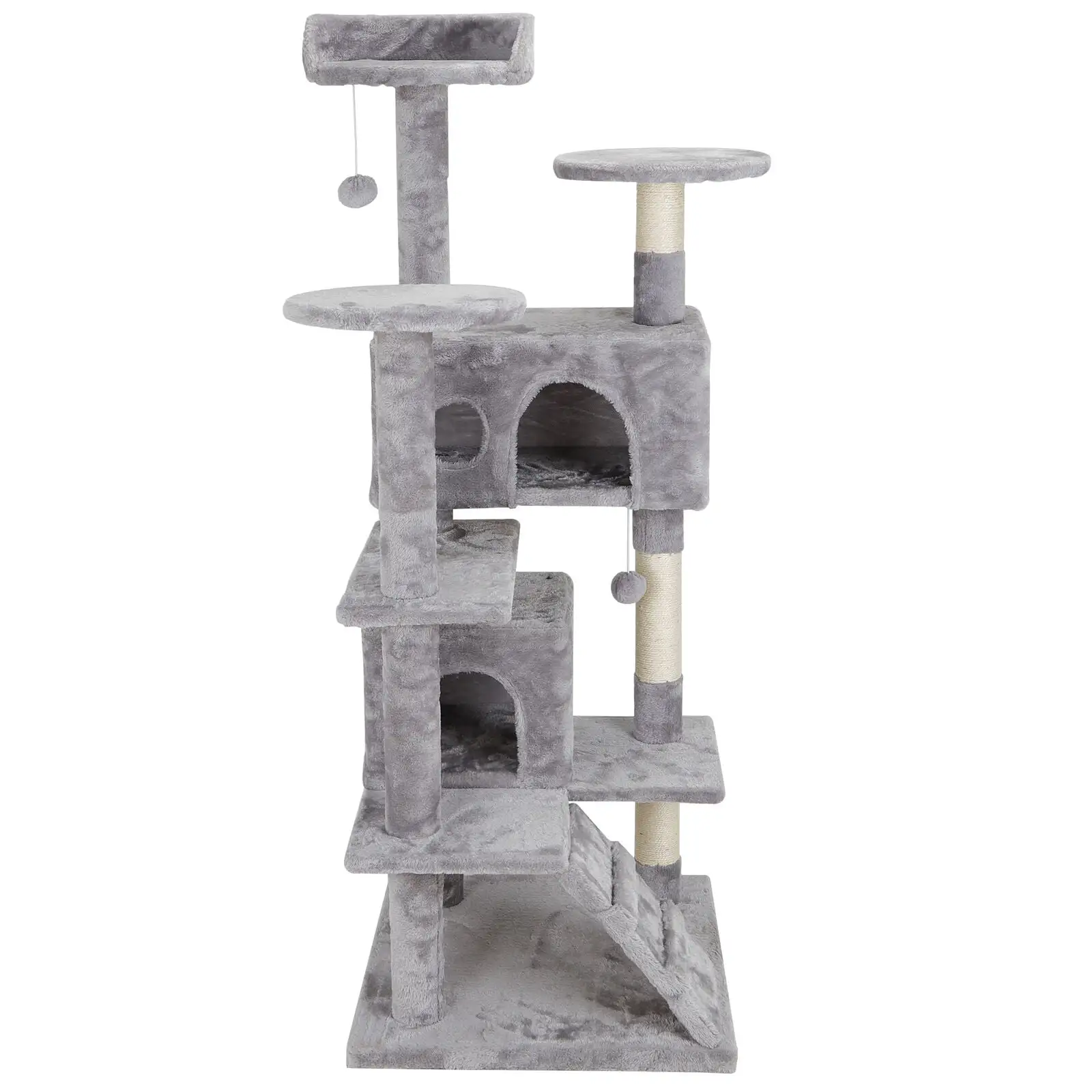 ZENSTYLE 53 H Cat Tree Scratching Post Condo Tower Pet Kitty Playhouse W/ Cave & Ladders Indoor