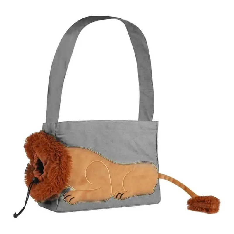 ZPAQI Cat Carriers Bag Breathable Pet Carrier Sightseeing Pet Cartoon Lion Theme