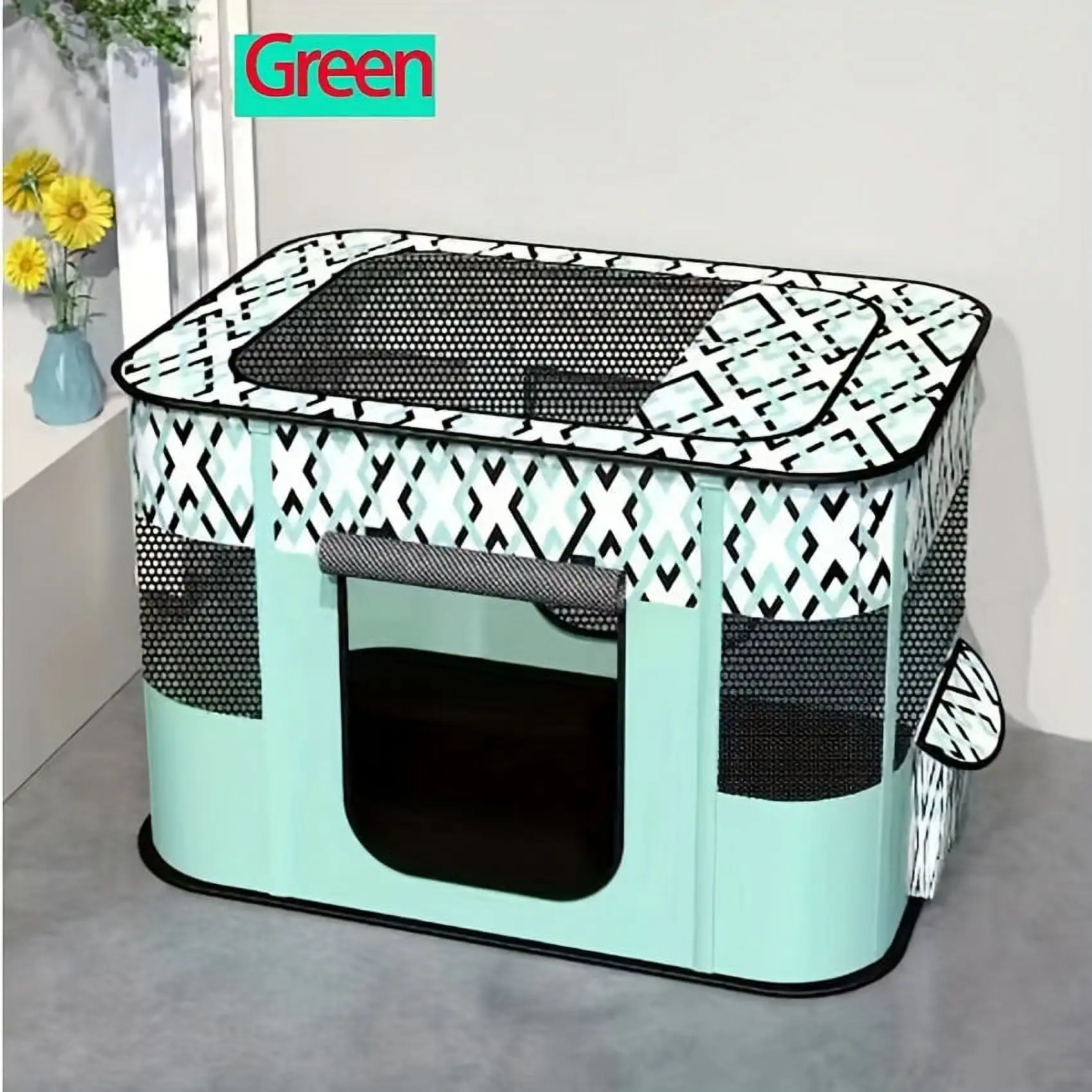 ZRWPet Playpen For Large Dogs. Dog Playpen For Medium Large Dogs. Cat Playpen Puppy Kitten Playpen Portable Dog Exercise Kennel Indoor Pet Animal Playpen Dog Cat Crate For O