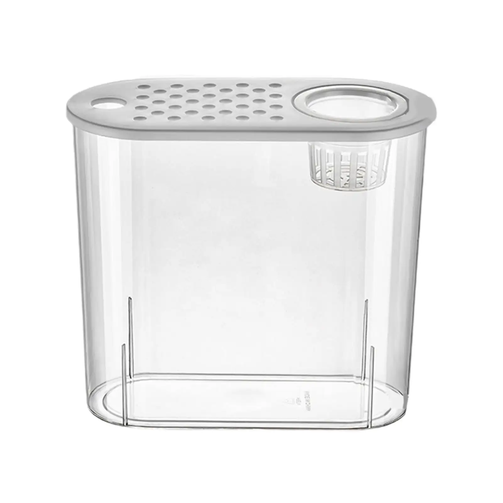 ZTGD Stylish Desktop Fish Bowl with Holes And Lid Hydroponics Soil Culture Perfect for Home or Office Decor