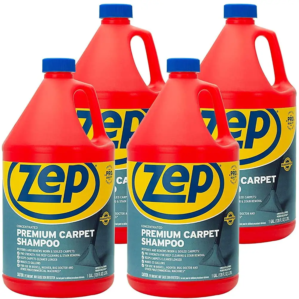 Zep Premium Carpet Shampoo - 1 Gal (Case of 4) - ZUPXC128 - Deep Cleaning and Stain Removal. For Carpet Machines