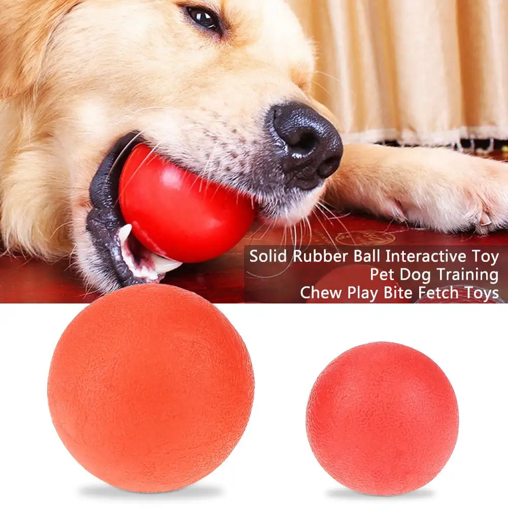 Zerone Pet Ball Toy. Dog Training Ball. Solid Rubber Ball Toy For Pet Dog Training Chew Play Bite Fetch. Large Medium Small Size