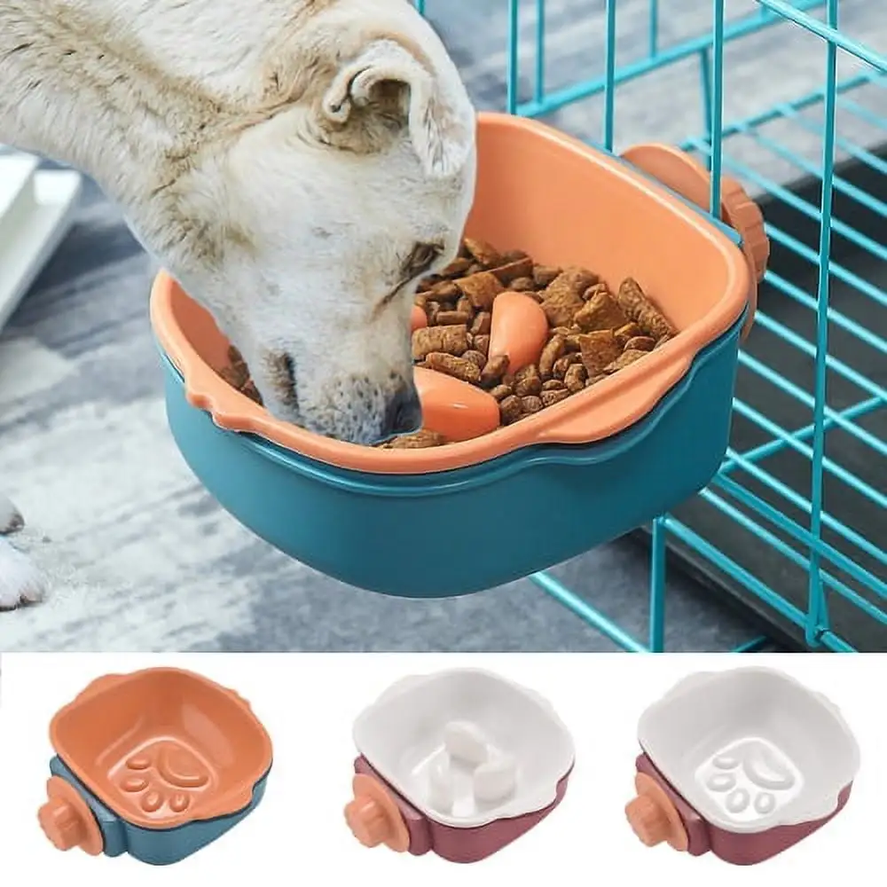 Zhaomeidaxi Crate Dog Food Water Bowls. PP Kennel Bowl Pet Bowl. Removable Hanging Cat Food Bowls. Feeder Coop Cup Perfect for Cat. Puppy. Birds. Rats. Ferret. Guinea Pigs.