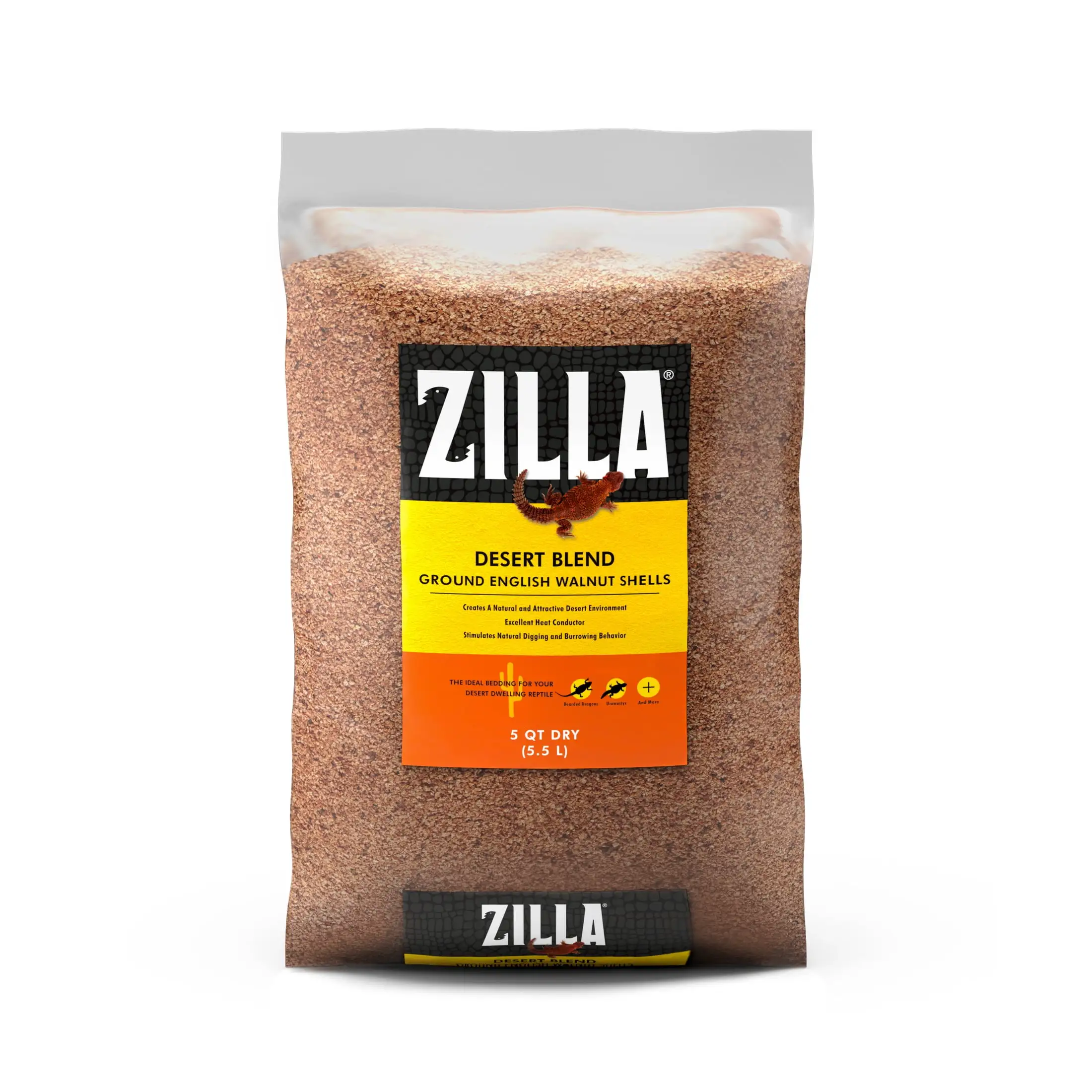 Zilla Desert Blend Ground English Walnut Shells Substrate 5 Quarts