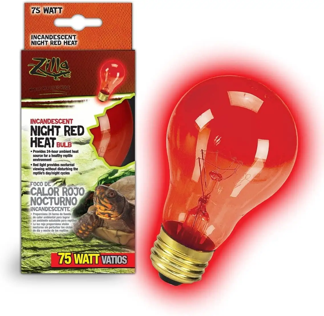 Zilla Incandescent Night Red Heat Bulb for Reptiles