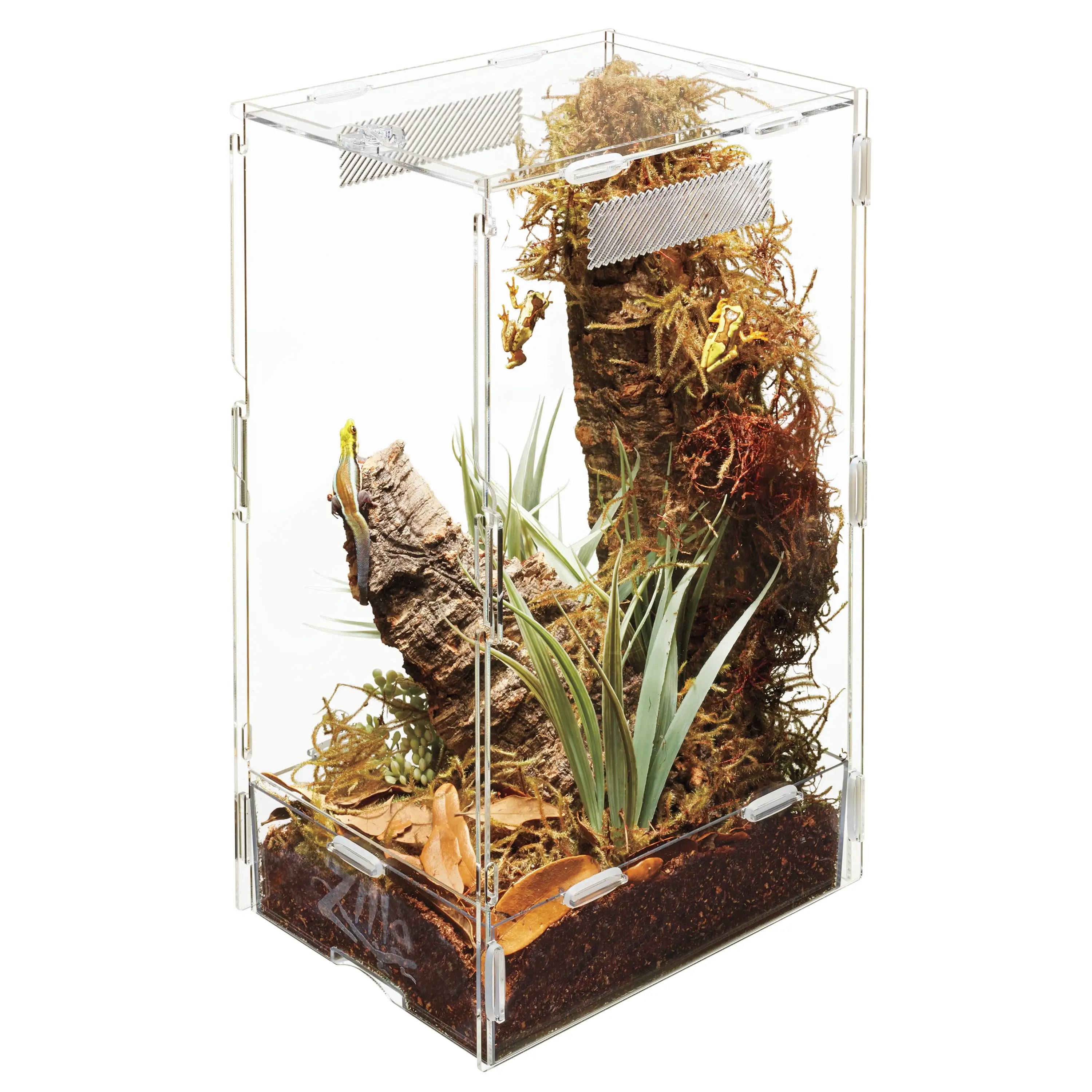 Zilla Micro Habitat Terrariums with Locking Latch Arboreal. Large