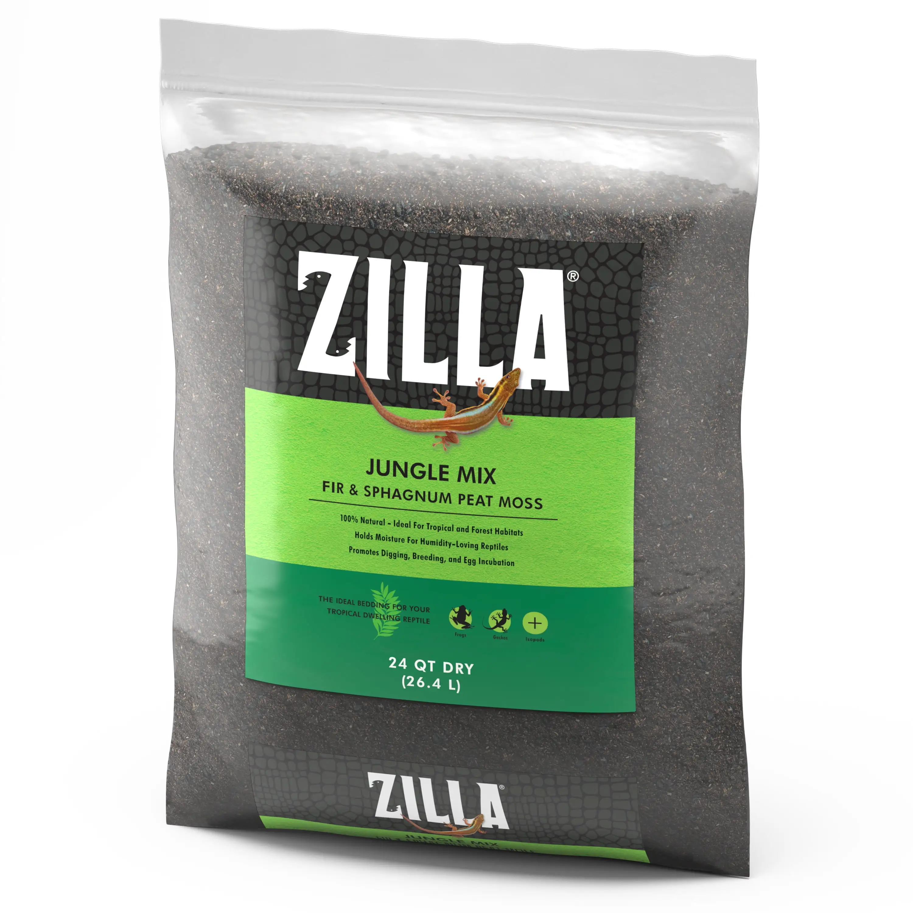 Zilla Pet Reptile Terrarium Substrate Bedding. Moss Jungle Mix for Reptiles. 24 Quart