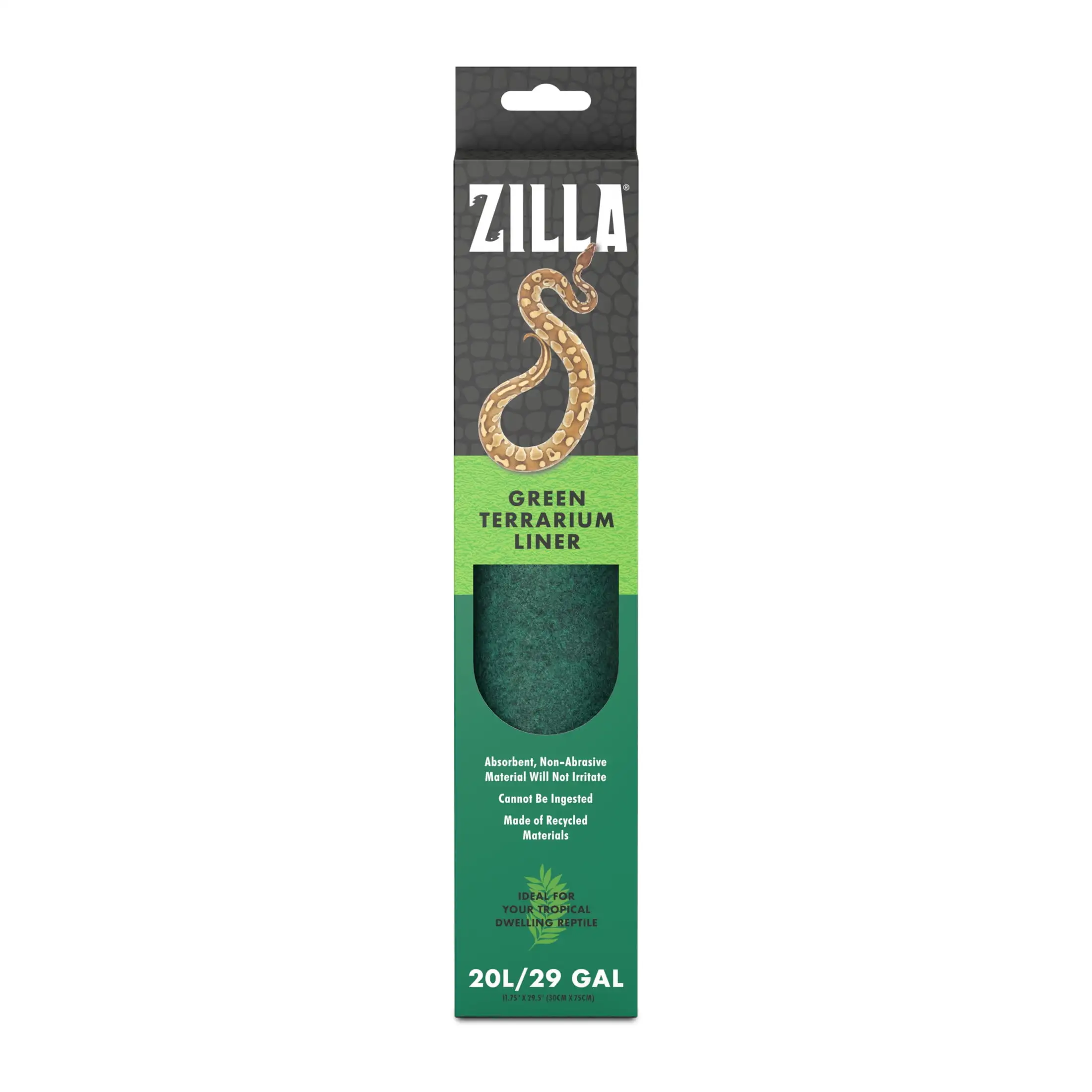 Zilla Reptile Terrarium Liner Green 20L/29/37 Gallon