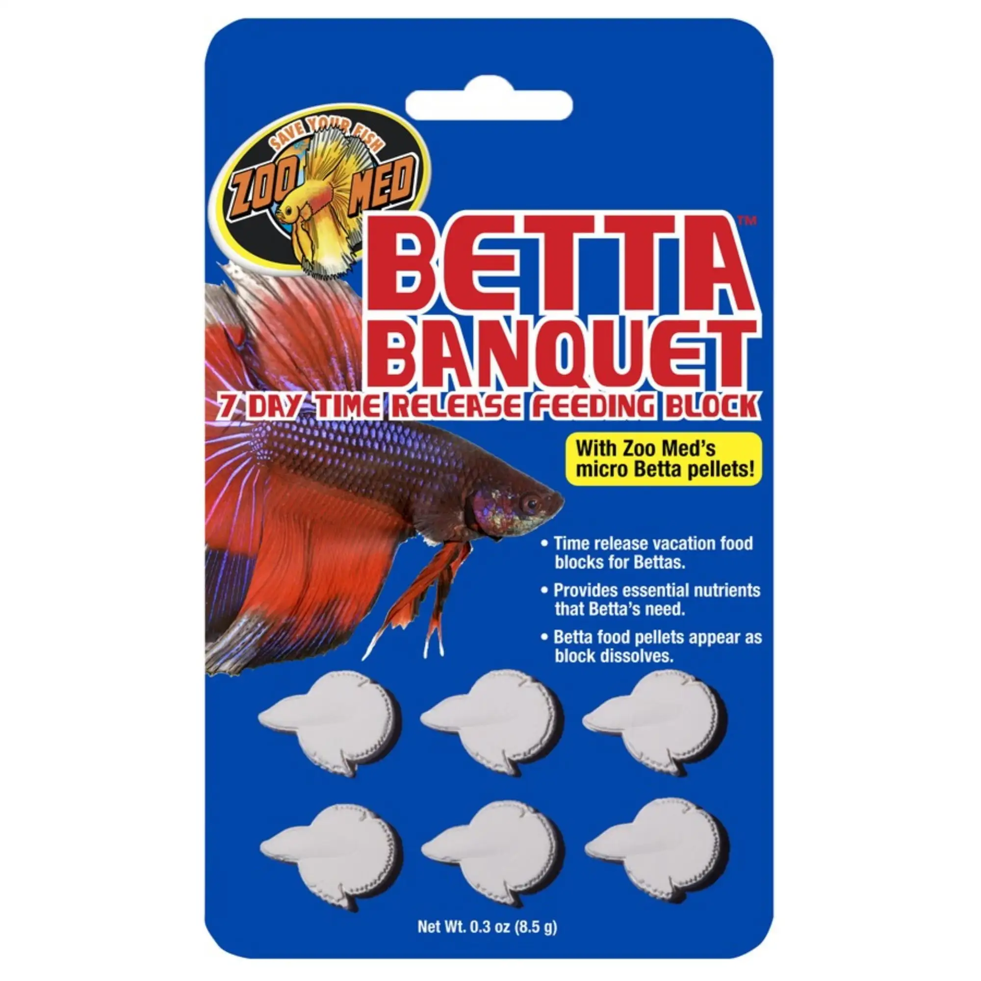 Zoo Med Betta Banquet 7 Day Time Release Feeding Block