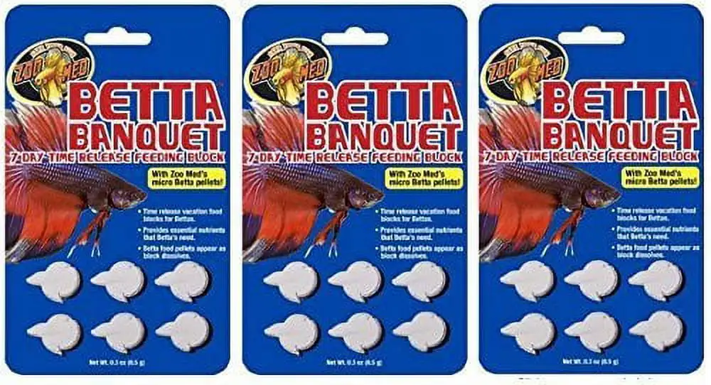 Zoo Med Betta Banquet Blocks 3 Pack of 6 Card