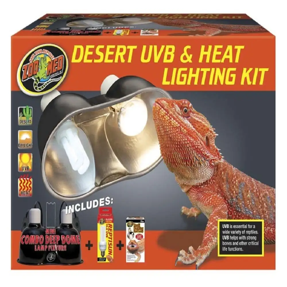 Zoo Med Desert UVB & Heat Lighting Kit. Lighting Combo Pack