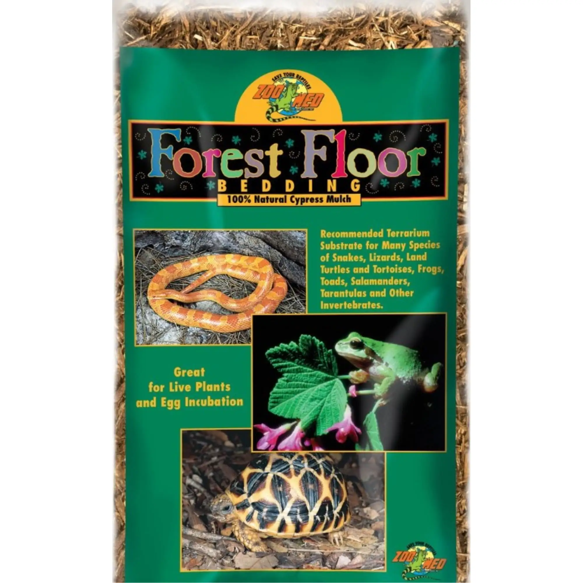 Zoo Med Forrest Floor Reptile Bedding All Natural Cypress Mulch. 24-quart bag