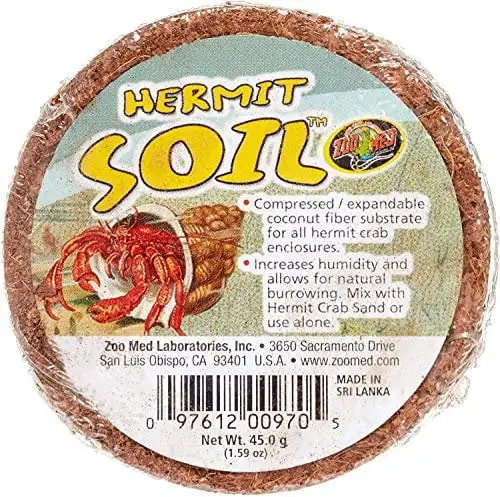 Zoo Med Hermit Crab Soil Compressed / Expandable Coconut Fiber Substrate