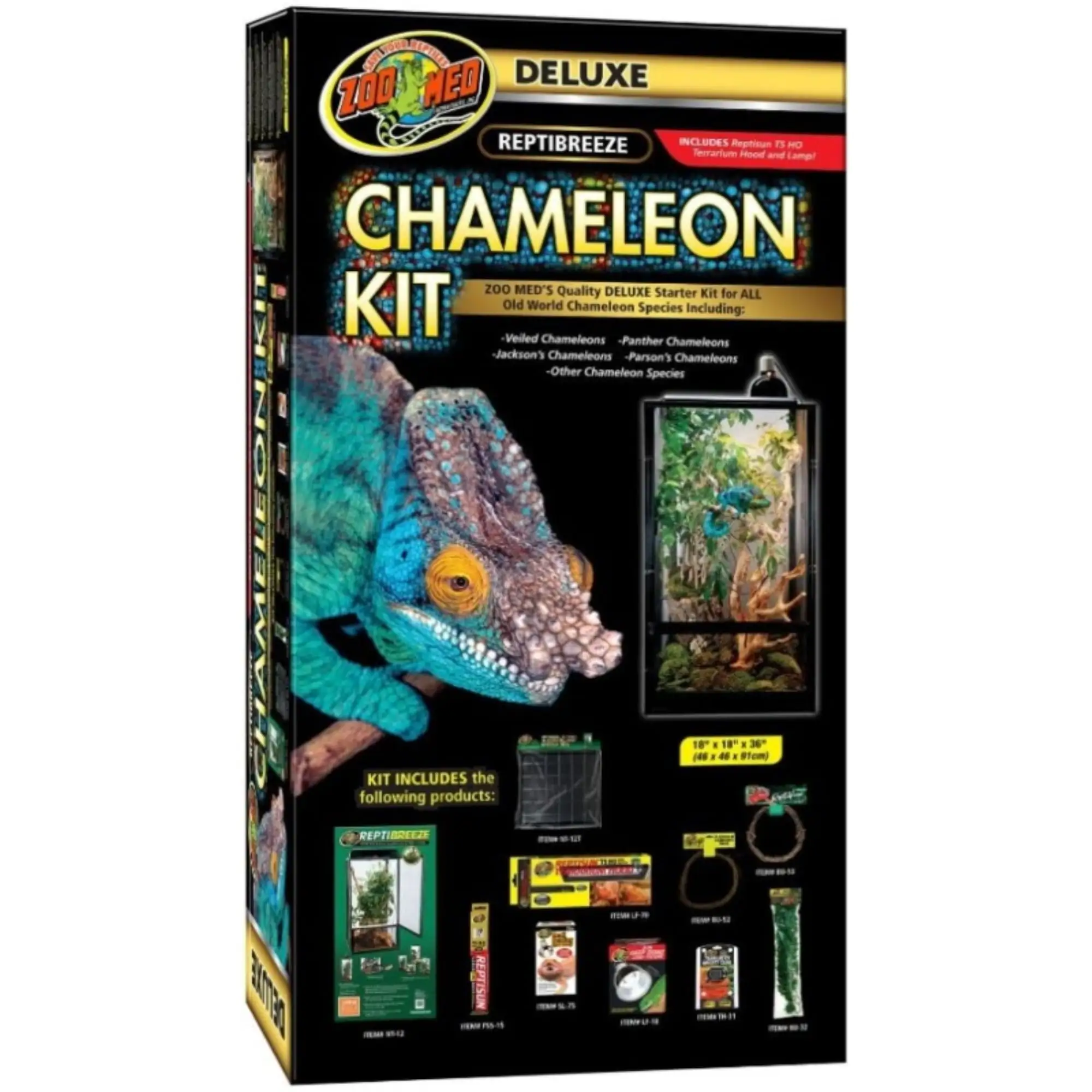 Zoo Med Laboratories 18 x 18 x 36 in. Deluxe Reptibreeze Chameleon Kit