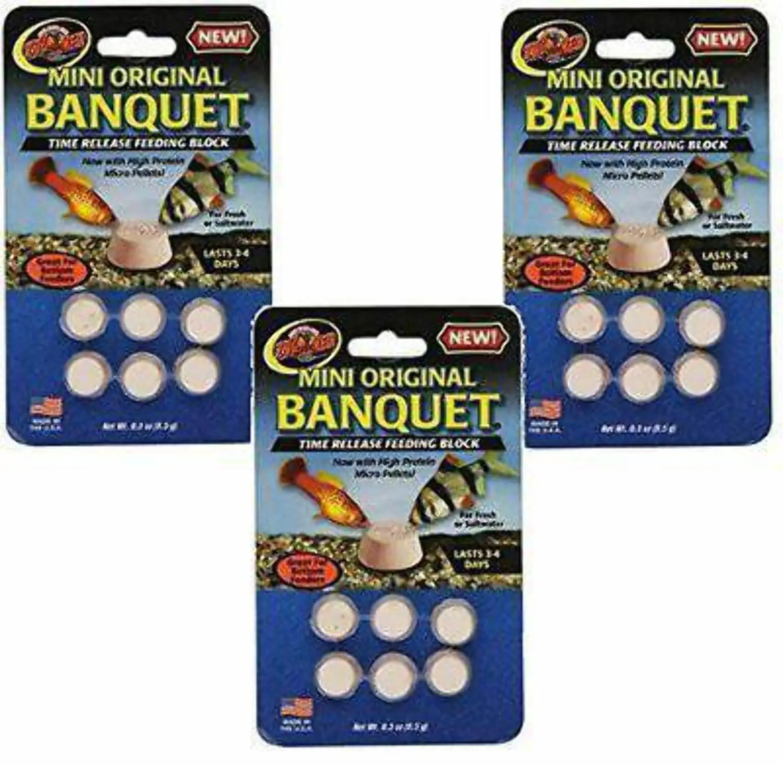 Zoo Med Nano Aquatic Banquet Food Blocks 1 or 3 Pack Made in USA