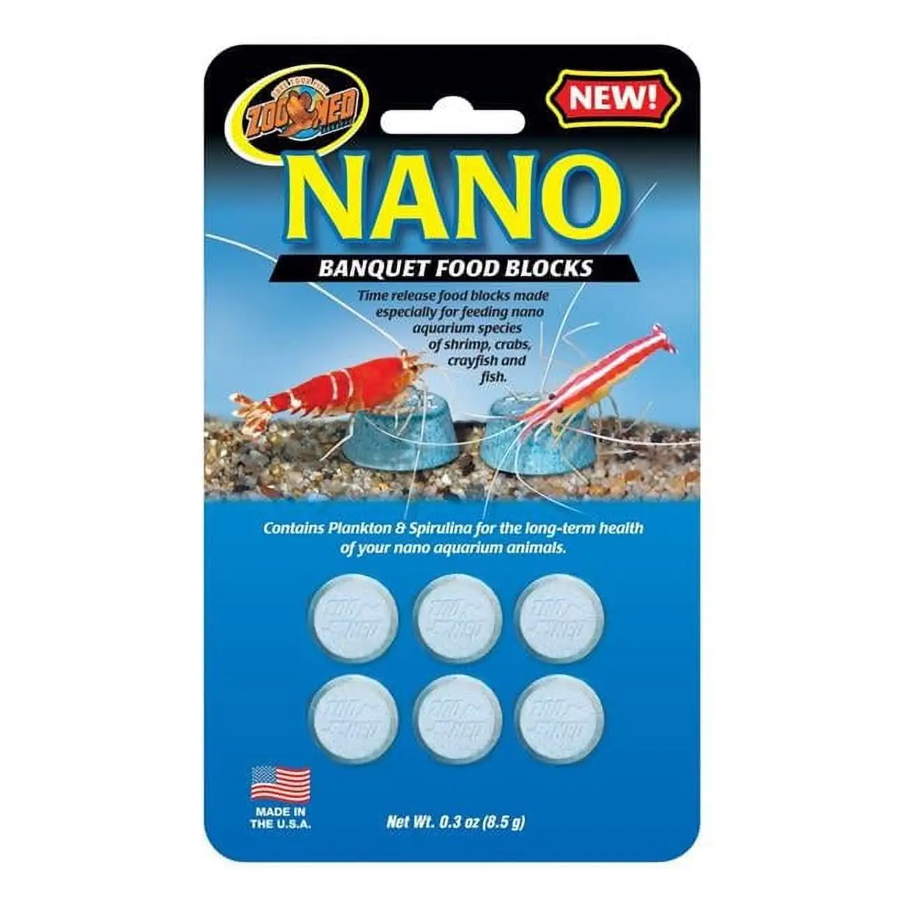 Zoo Med Nano Banquet Fish Feeding Block 0.3 oz. Mini