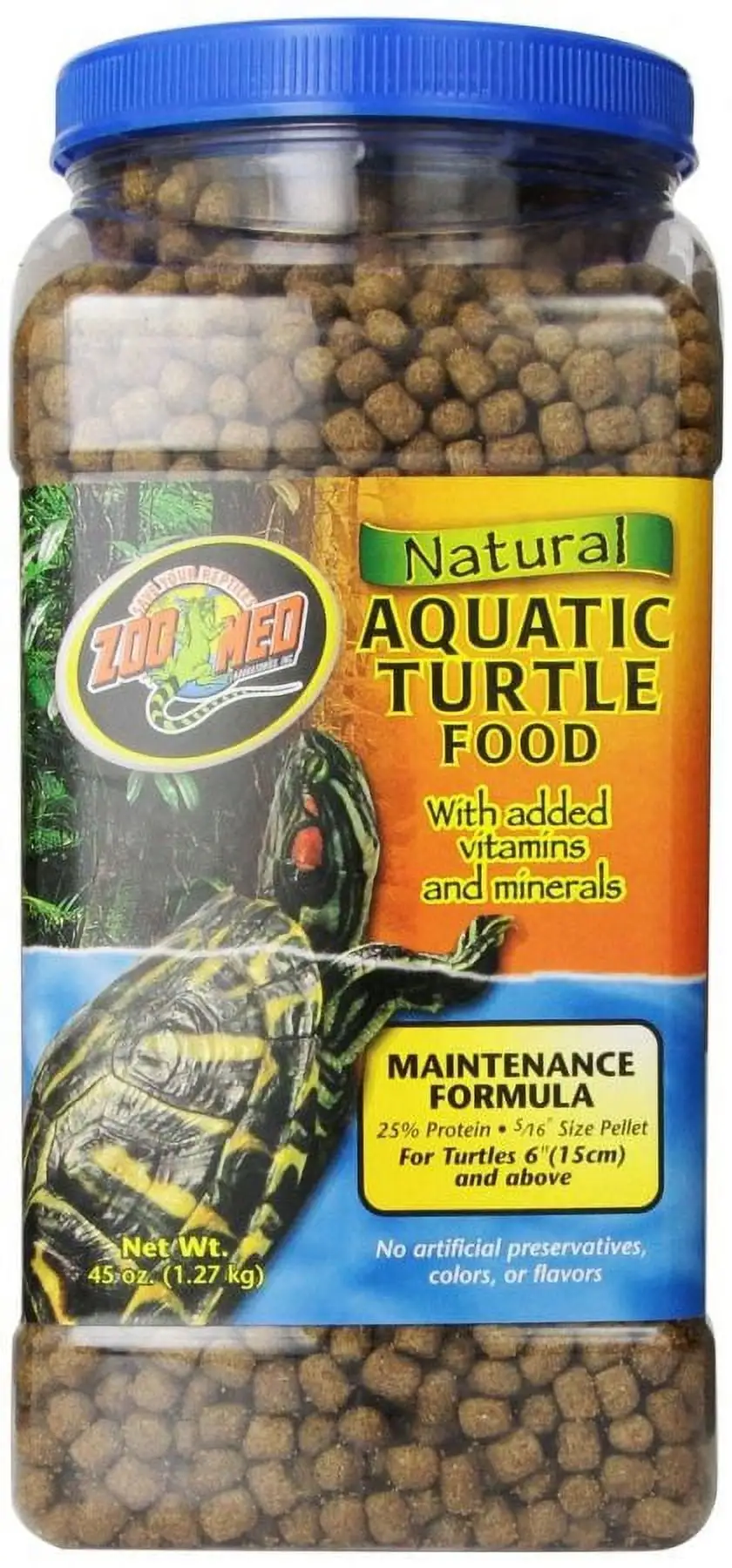 Zoo Med Natural Aquatic Turtle Food - Maintenance Formula 45 oz