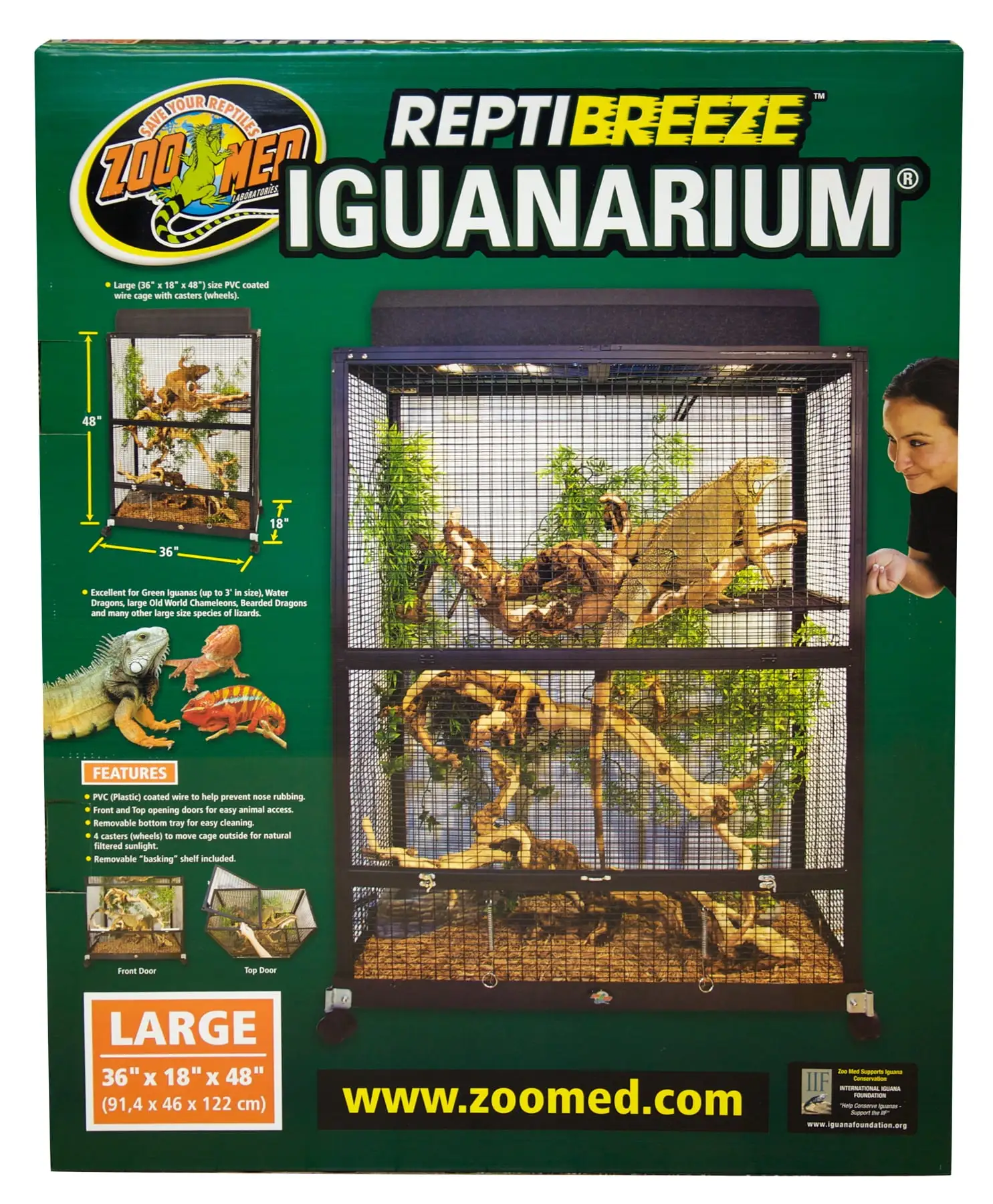 Zoo Med ReptiBreeze Iguanarium Habitat for Large Reptiles