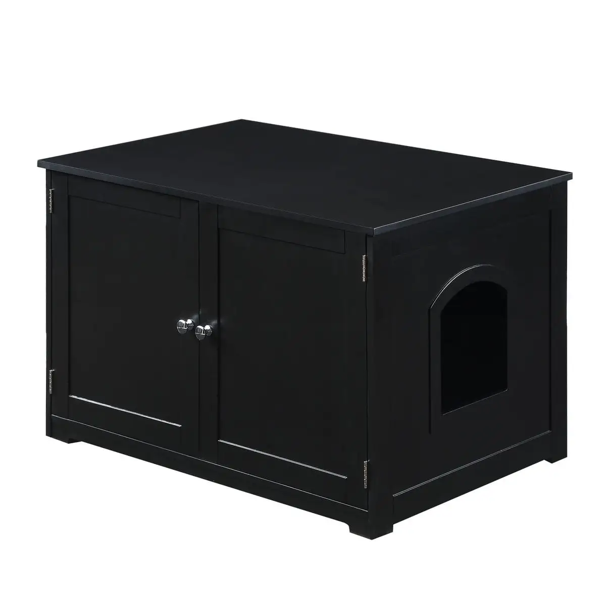 Zoovilla Kitty Litter Bench Cat Cabinet Furniture Black