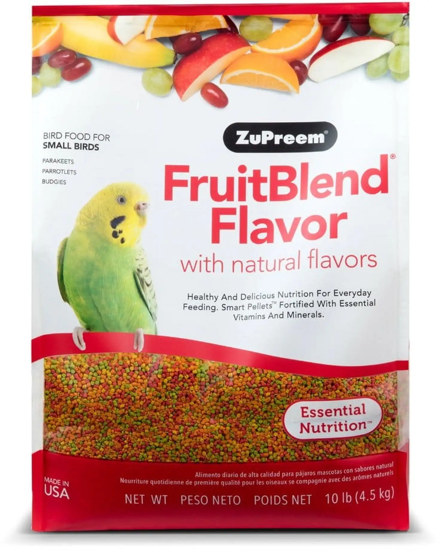 ZuPreem FruitBlend Flavor with Natural Flavors Bird Food for Small Birds