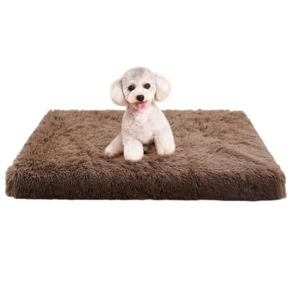 Dog Bed Crate Pad Ultra Soft Calming Washable Anti-Slip Mattress Kennel Crate Bed Pad Mat for Large Medium Small Dogs and Cats Sleeping Anti-Slip Dog Cushion